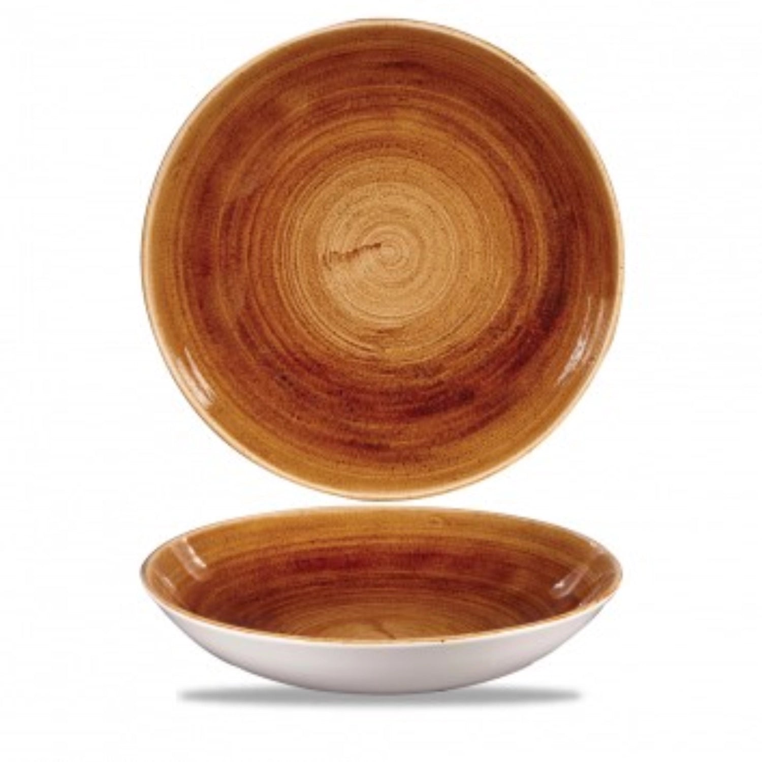 Stonecast Patina Vintage Copper Coupe plate deep 24.8cm