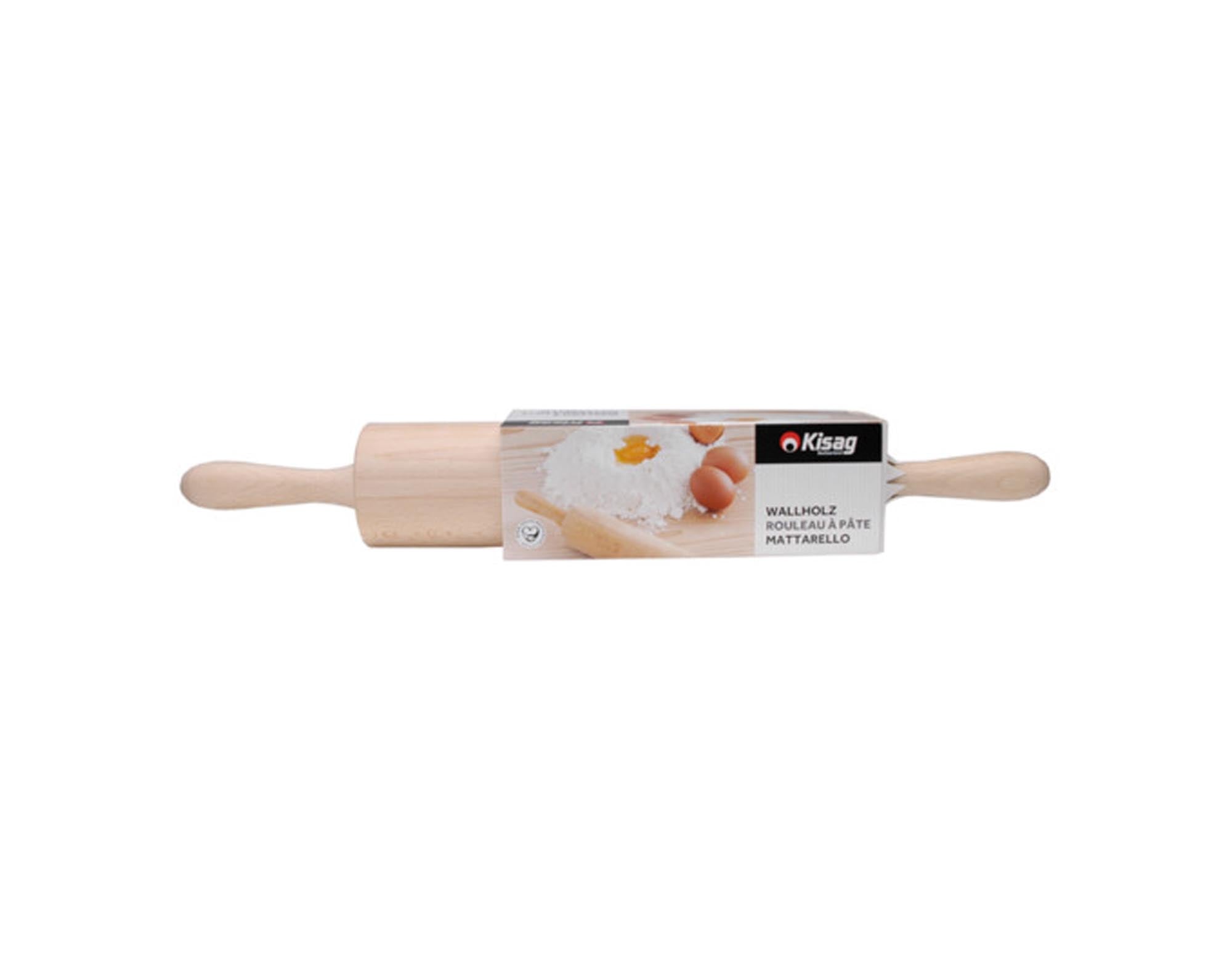 KISAG Teigroller Holz staplebare Verpackung 43 cm in  präsentiert im Onlineshop von KAQTU Design AG. Backutensilien ist von KISAG