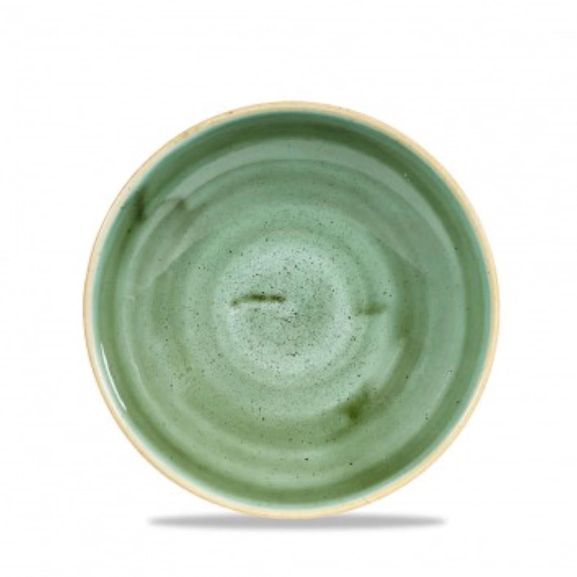 Entdecken Sie den Stonecast Samphire Green Coupe Tief Teller von Churchill. Hochwertiges Porzellan, stilvolles Design, ideal für Gastronomie und Zuhause.