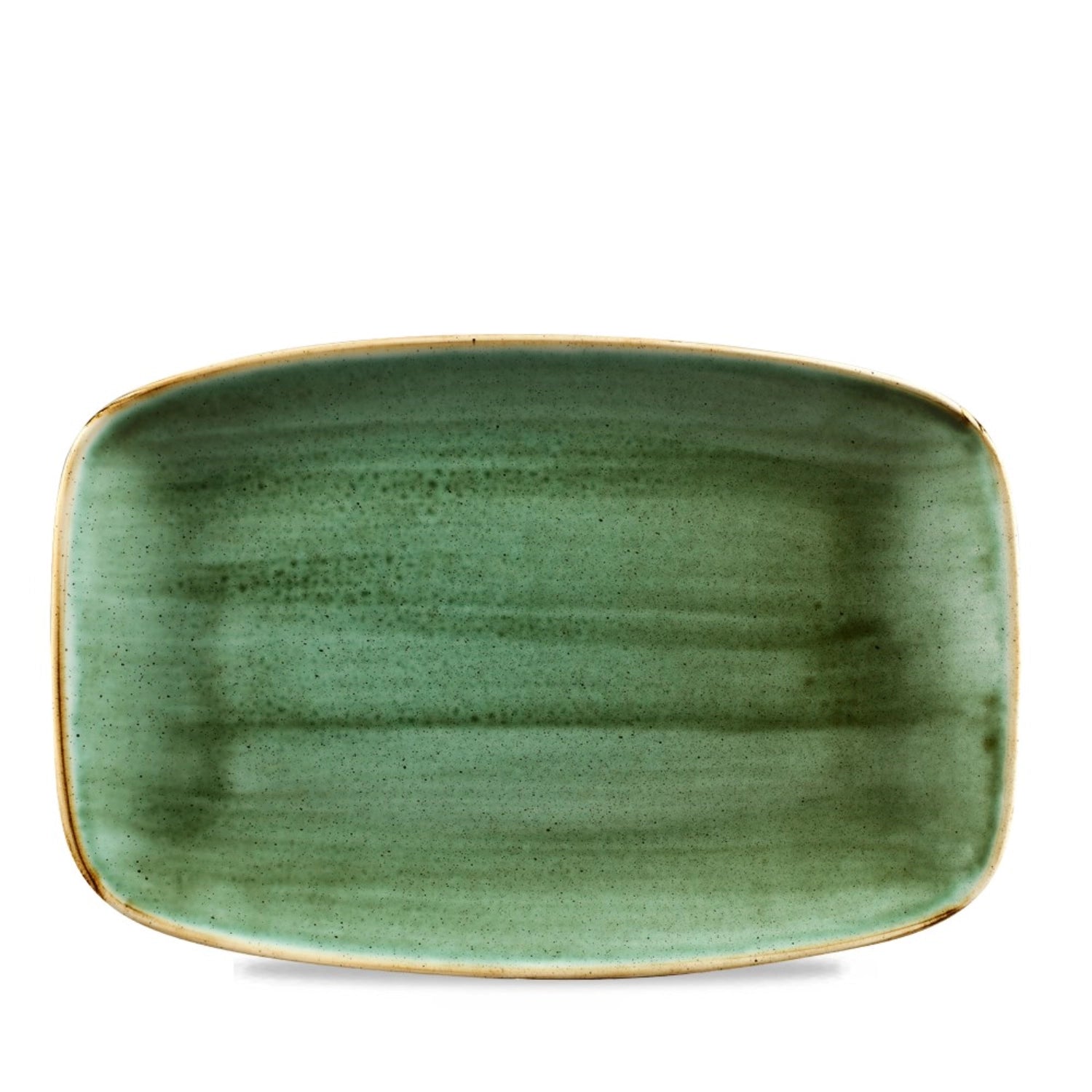 Stonecast Samphire Green plate rectangular 30x19.9cm