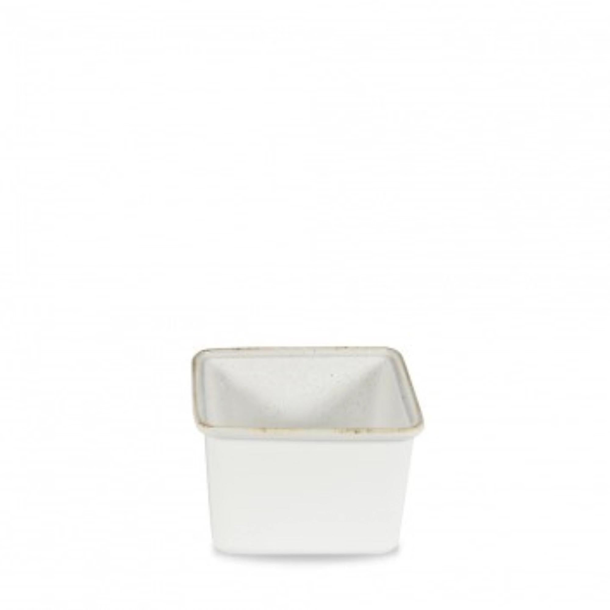 Elegante, robuste Stoneware-Auflaufform von Churchill in Barley White, 18x19.4x11.5 cm, hitzebeständig, spülmaschinenfest.