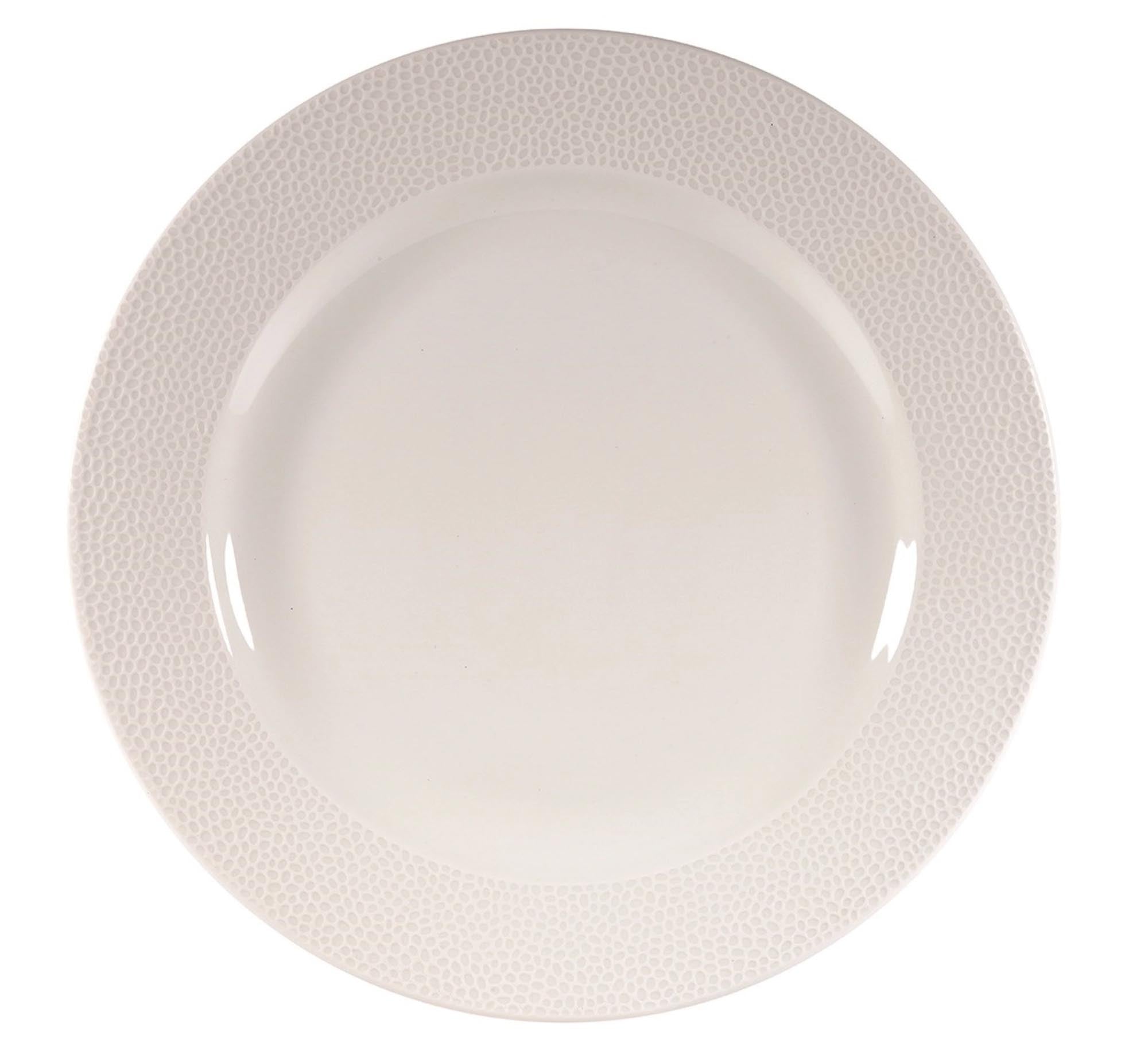 Elegante Isla White Teller aus robustem Porzellan, ideal für Vorspeisen, Hauptgerichte und Desserts. Spülmaschinenfest und mikrowellengeeignet.