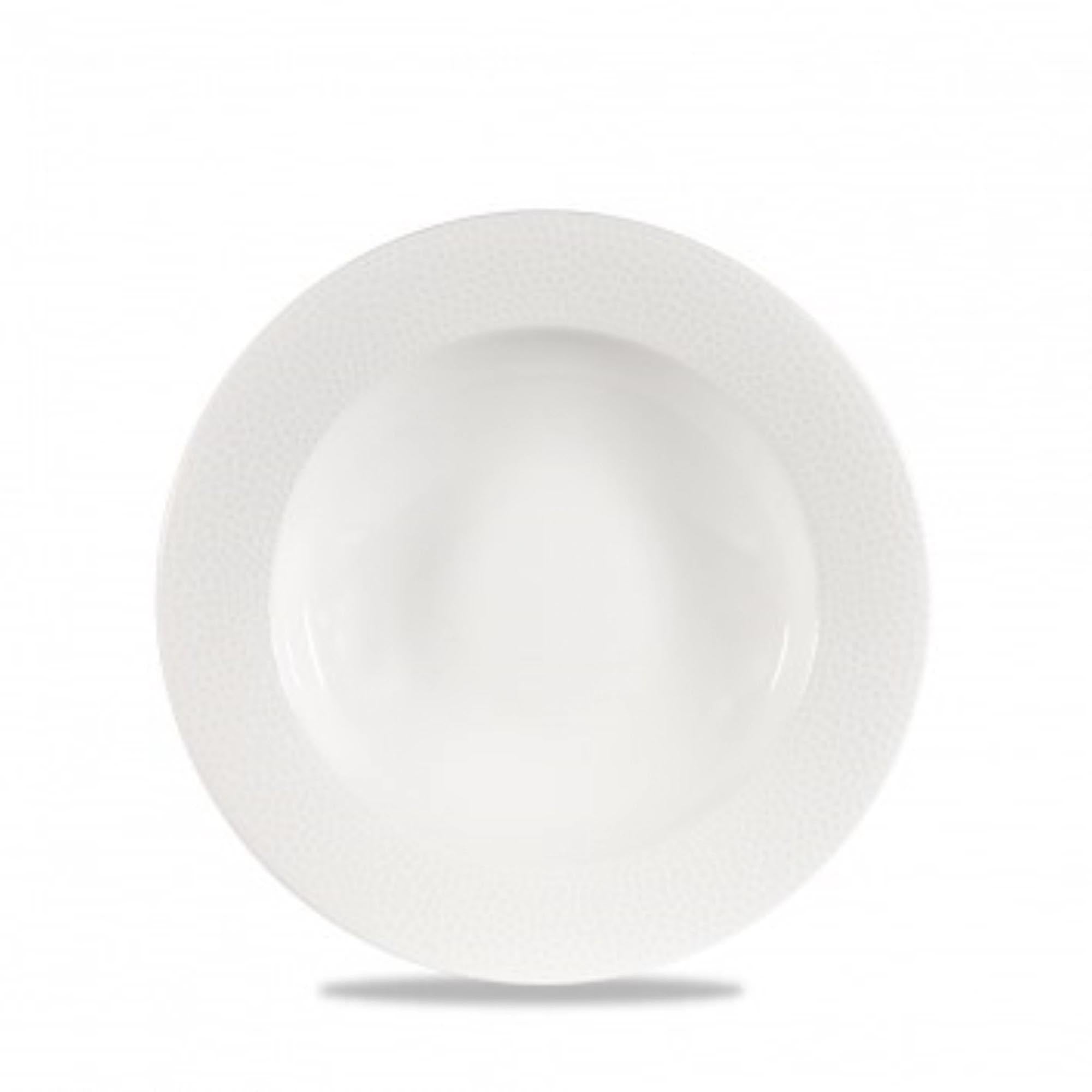 Eleganter, robuster Porzellanteller (30.9cm) für Suppen & Eintöpfe. Mikrowellen- & spülmaschinenfest. Ideal für Gastronomie & Zuhause.