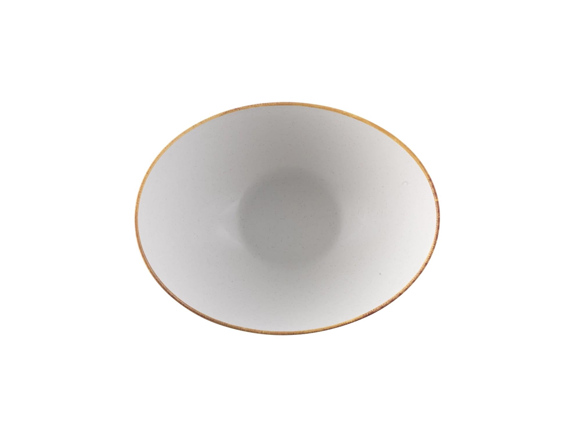 Stonecast Melamine Barley White Buffet Bowl 35.5x25x18cm