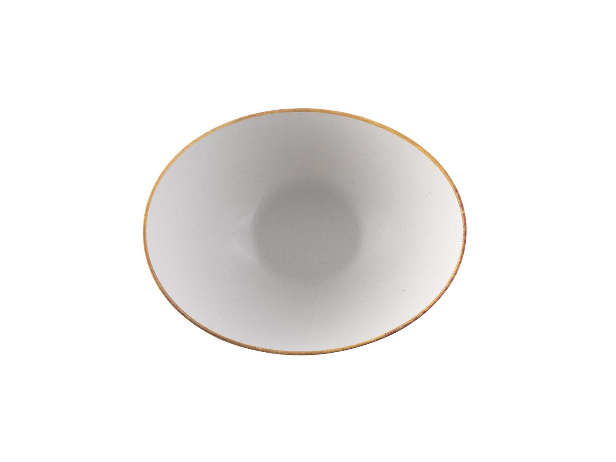 Stonecast Melamine Barley White Buffet Bowl 35.5x25x18cm