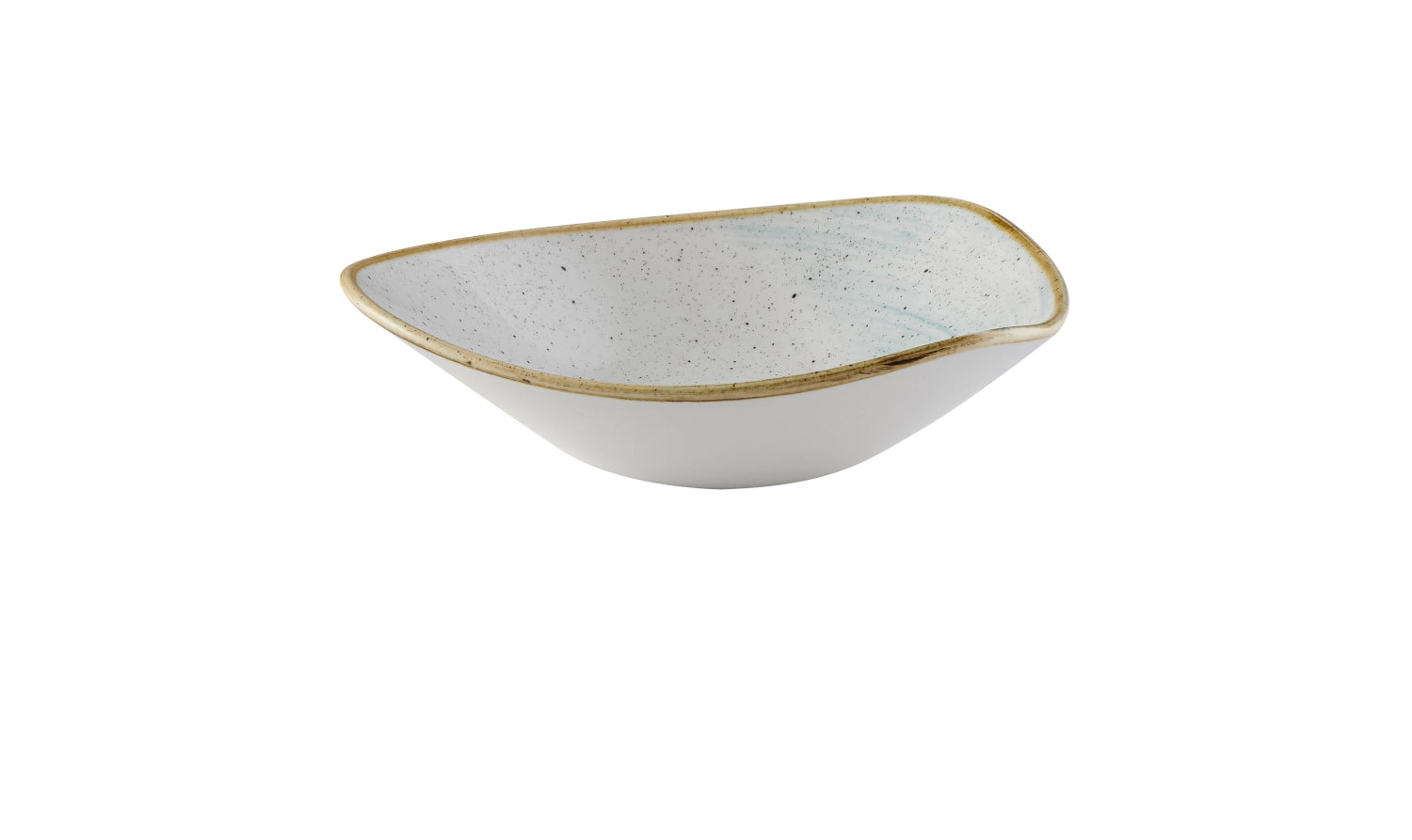 Eleganter, tiefen Triangelteller in sanftem Duck Egg Farbton, 23,5 cm, perfekt für kreative Anrichteideen und besondere Anlässe.
