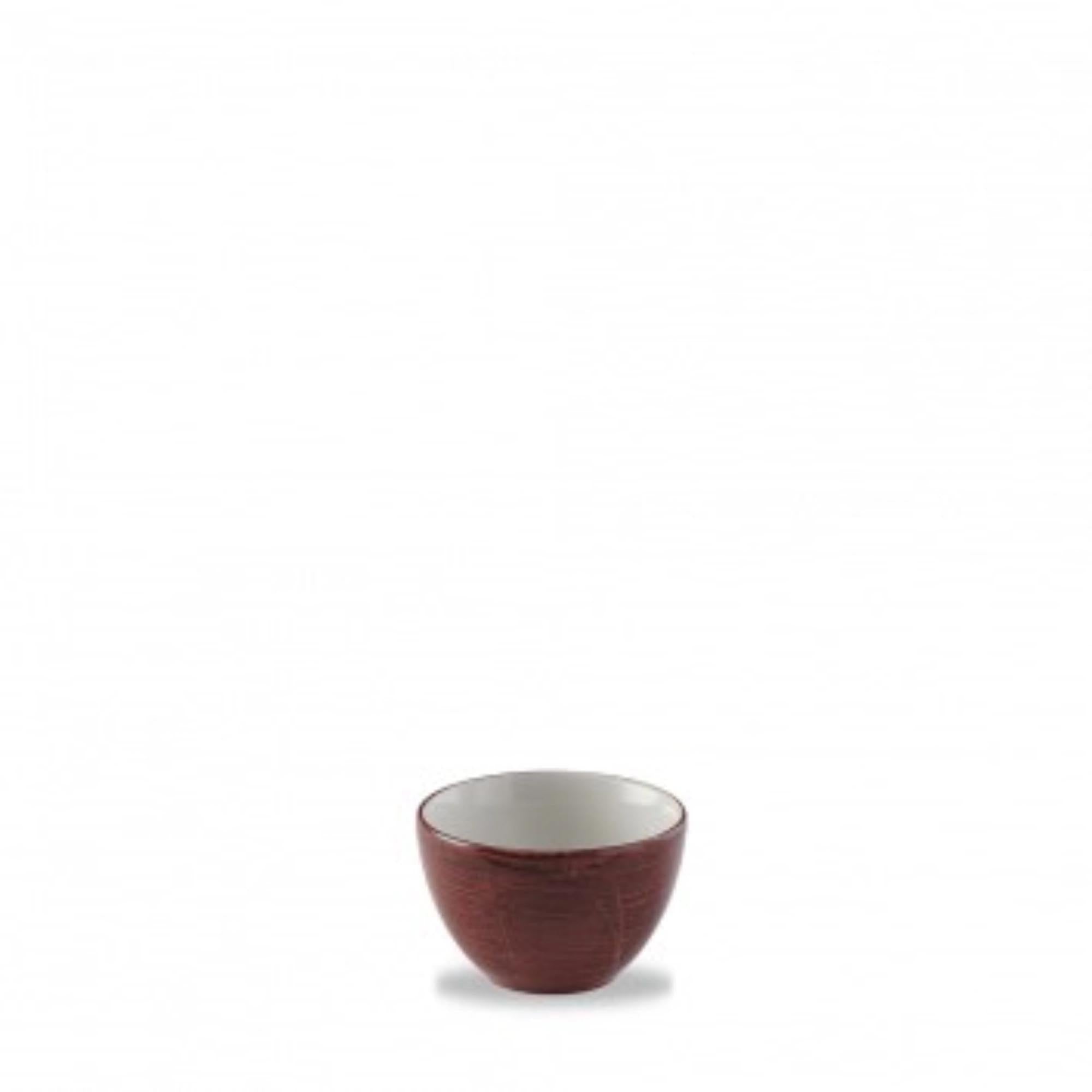 Die Stonecast Patina Red Rust Zuckerschale von Churchill besticht durch rustikalen Charme und hochwertige Porzellanqualität. Perfekt für stilvolle Tischdekoration.