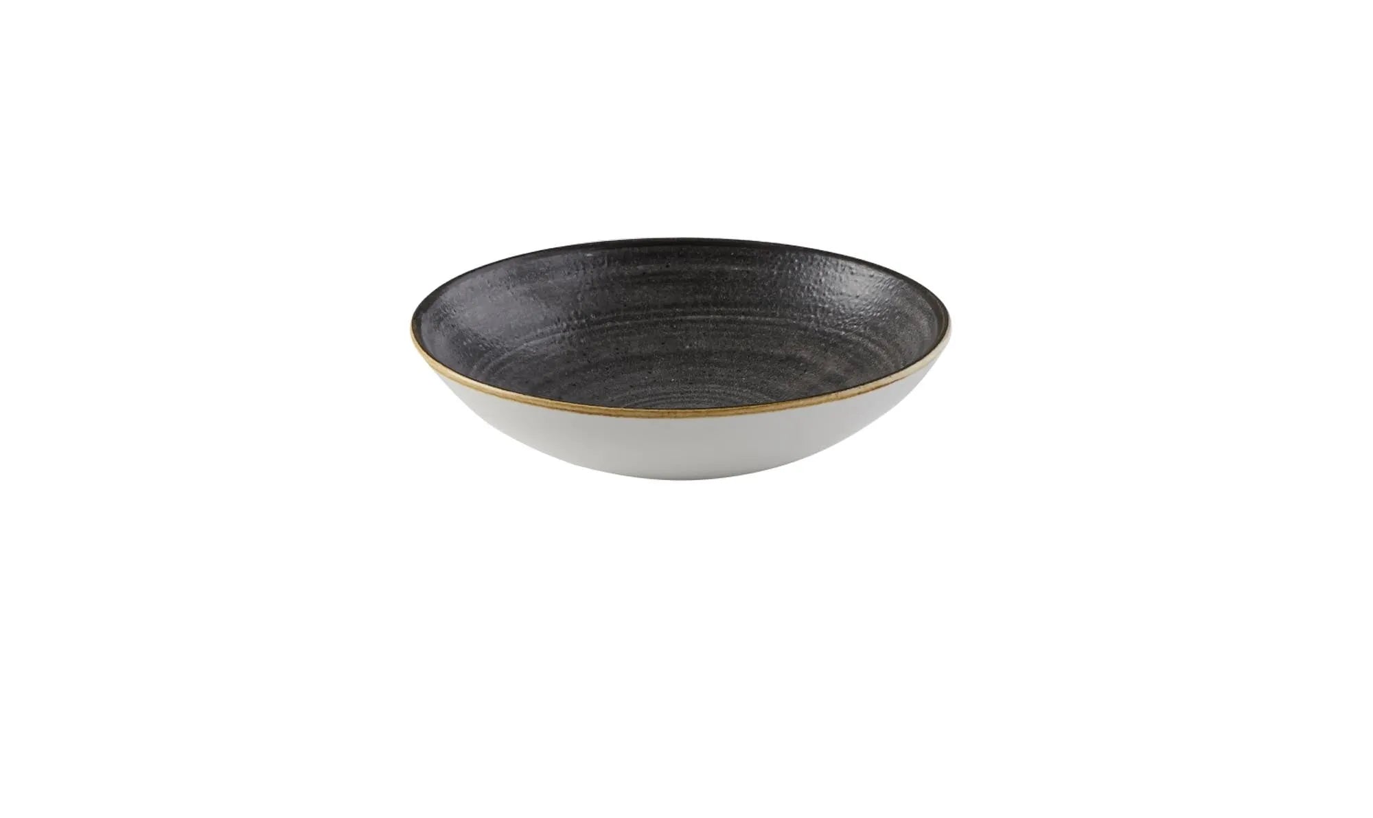 Stonecast Raw Black Coupe Bowl 18.2cm - KAQTU Design