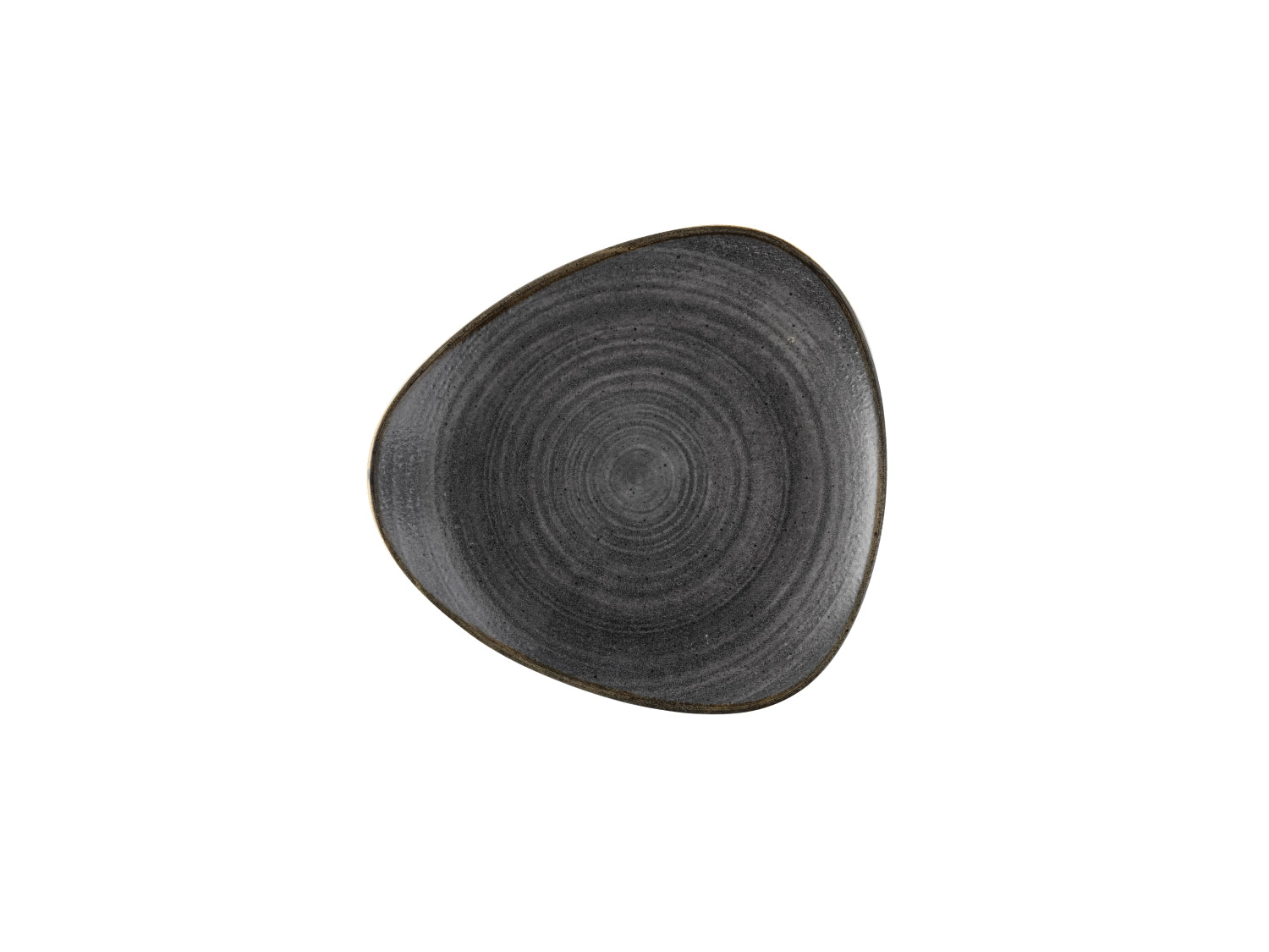 Stonecast Raw Black Triangle Plate 26.5cm