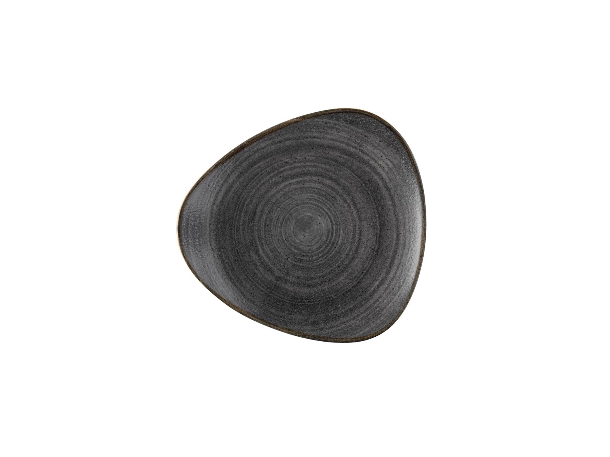 Entdecken Sie den Stonecast Raw Black Triangel Teller von Churchill (26,5 cm) – ideal für kreative Anrichtearten in Restaurants und zu Hause.