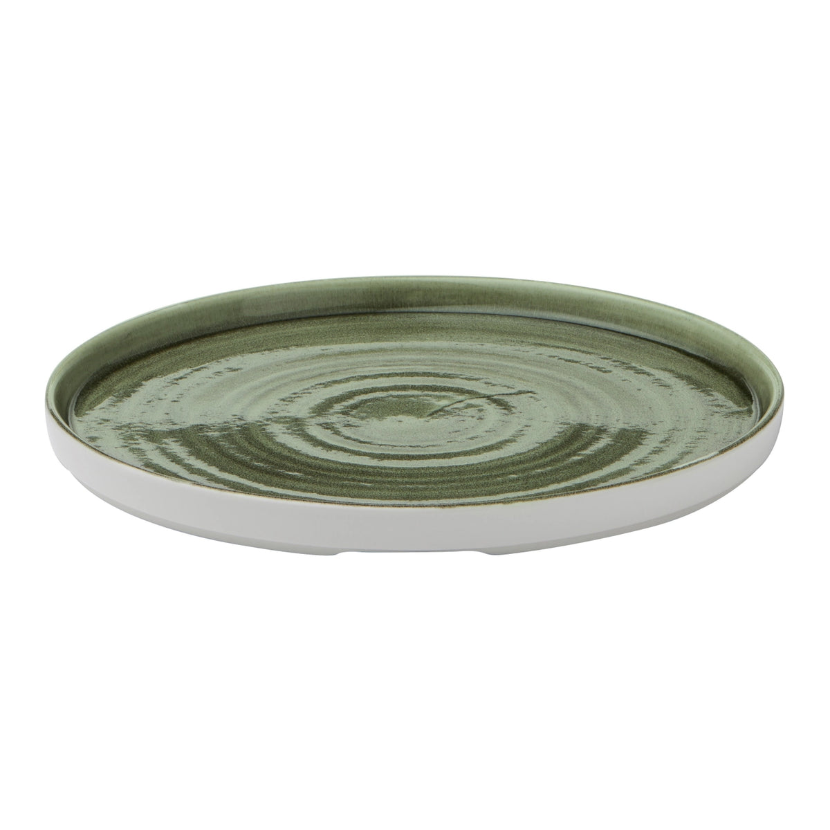 Stonecast Patina Burnished Green Walled Teller 26cm, H2cm in Grün präsentiert im Onlineshop von KAQTU Design AG. Teller ist von Churchill