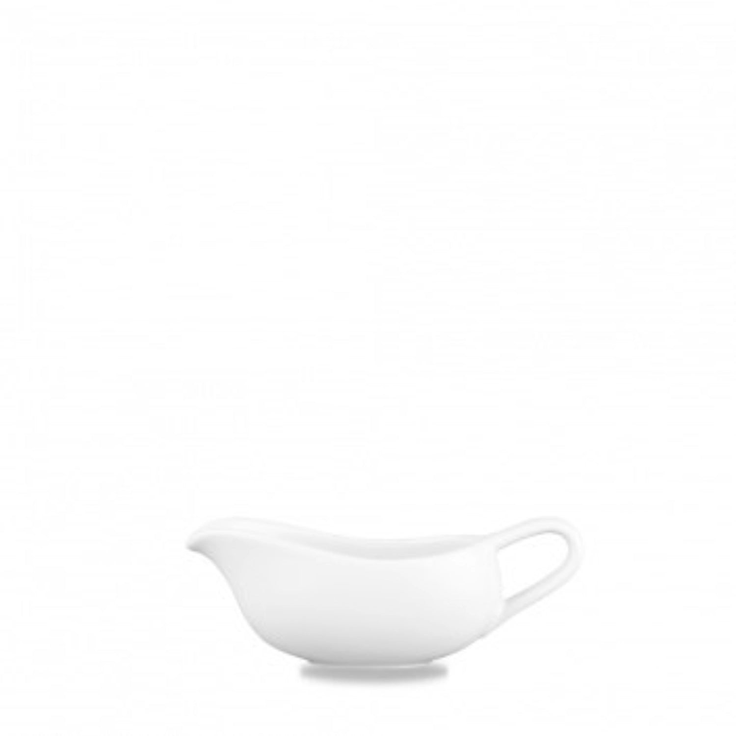 Elegante, weiße Mini-Sauciere von Churchill, 14cl, H5cm, ideal für Saucen und Dressings bei festlichen Anlässen.