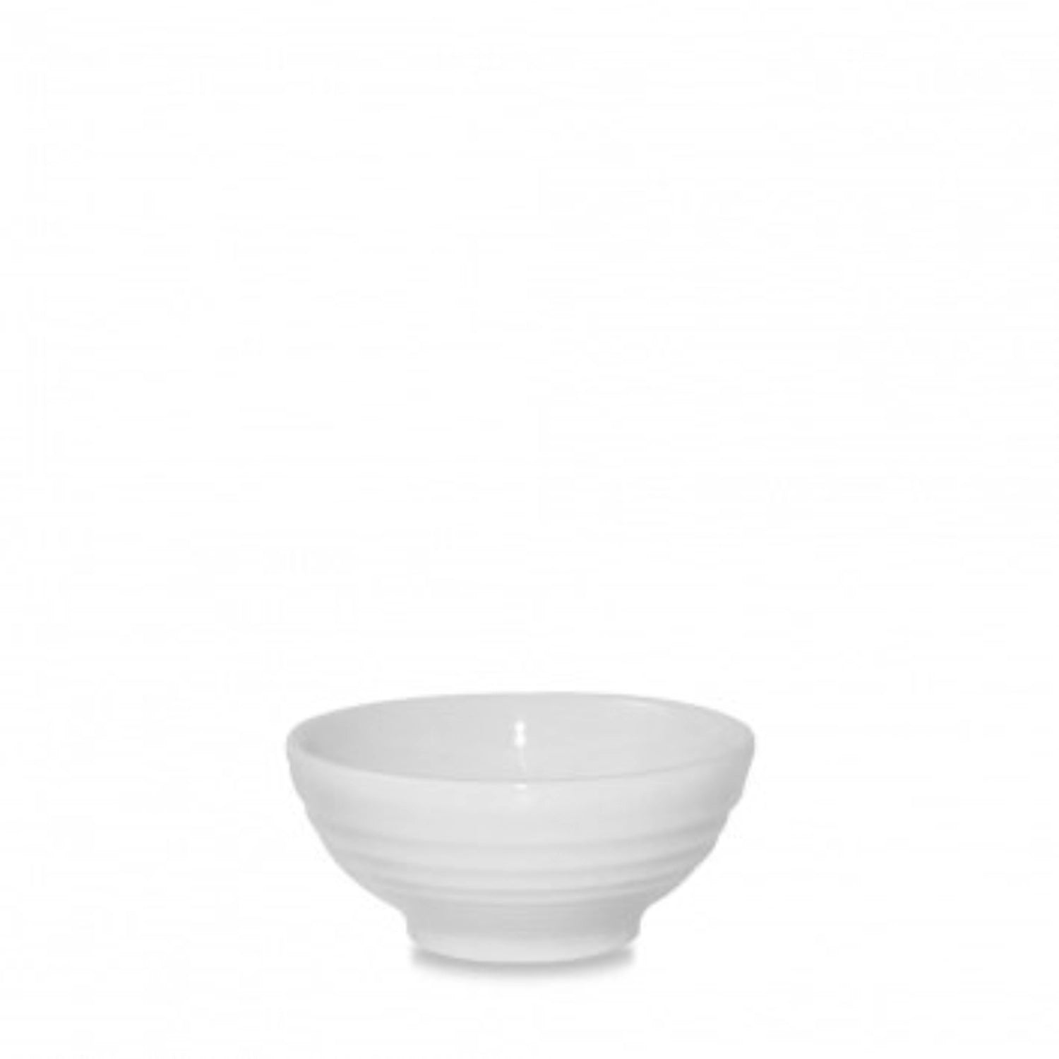 Elegante weiße Snackschüssel von Churchill mit Rippenstruktur, 10.4x4.9cm, 17cl, ideal für die stilvolle Präsentation von Snacks.