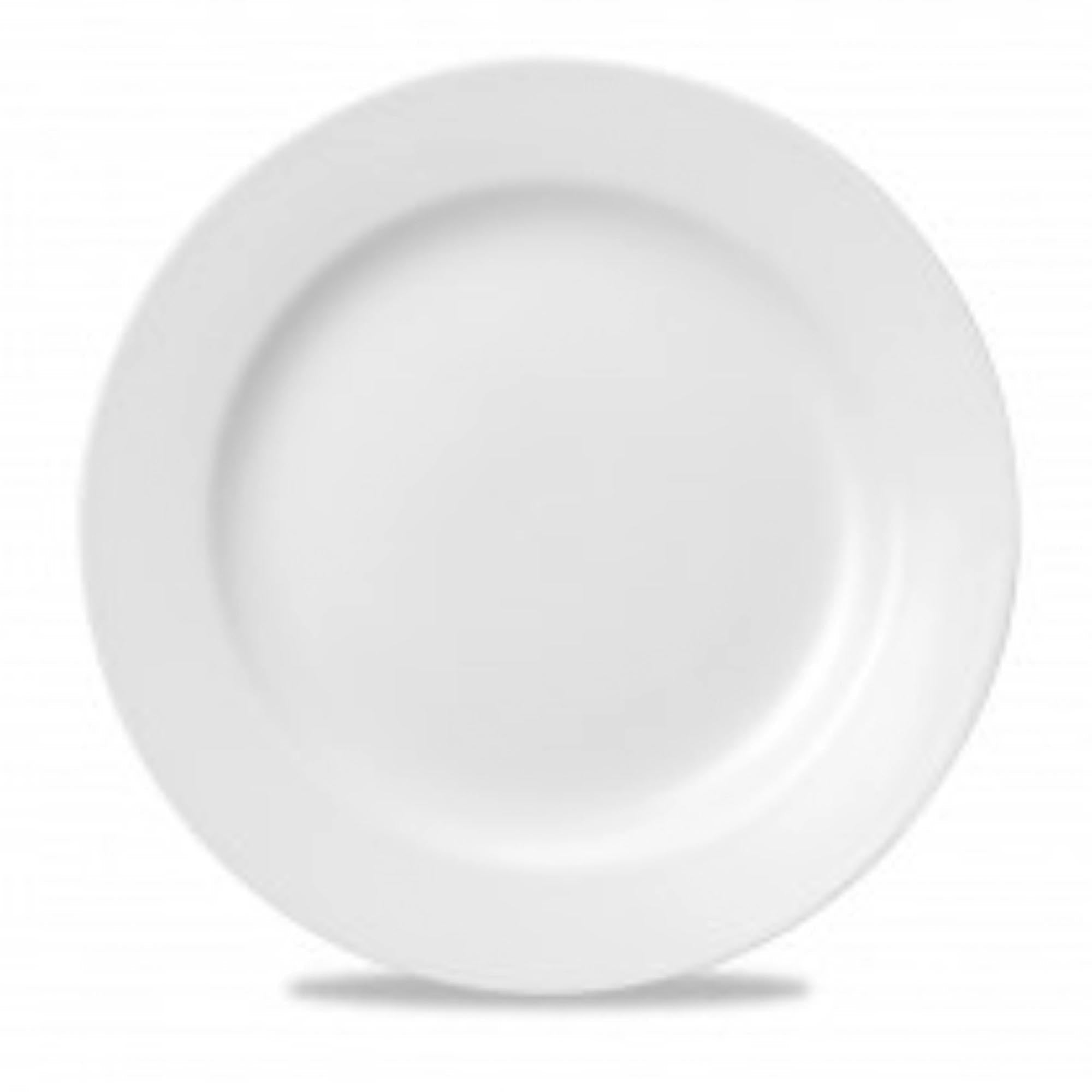 Elegante 28cm Porzellanteller von Churchill: zeitlos, kratzfest, spülmaschinen- und mikrowellengeeignet, ideal für Hauptgerichte.