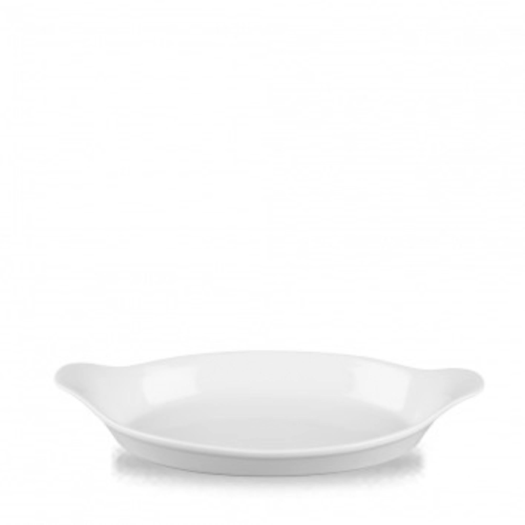 Elegante, ovale Porzellanschale von Churchill, 34.5x19cm, mit Griffen. Ideal für Aufläufe, Salate, ofenfest, spülmaschinengeeignet.