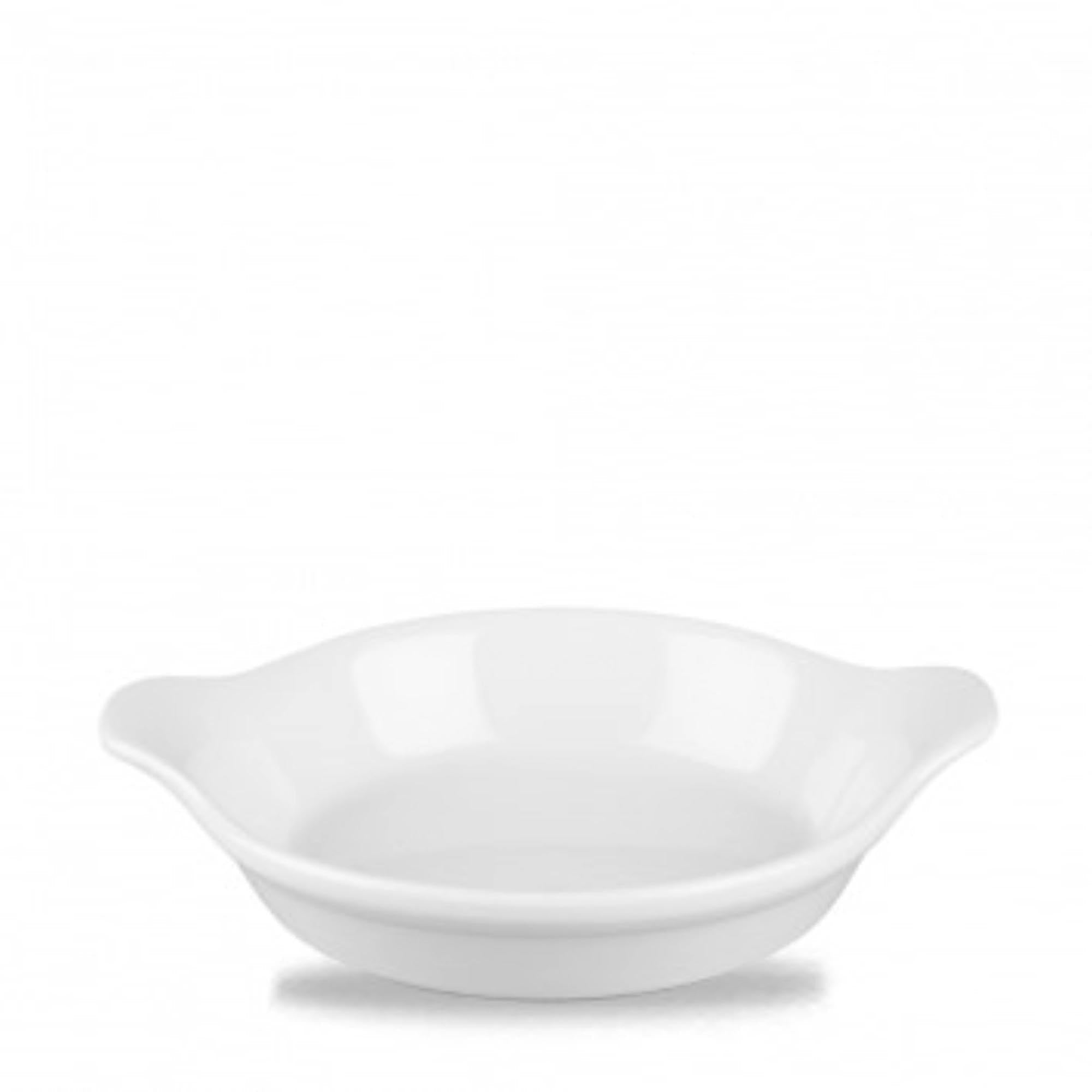 Elegante, langlebige Porzellanschale (17,5x21,5cm, 59cl) mit Griffen, ideal für Ofen, Mikrowelle und Spülmaschine.