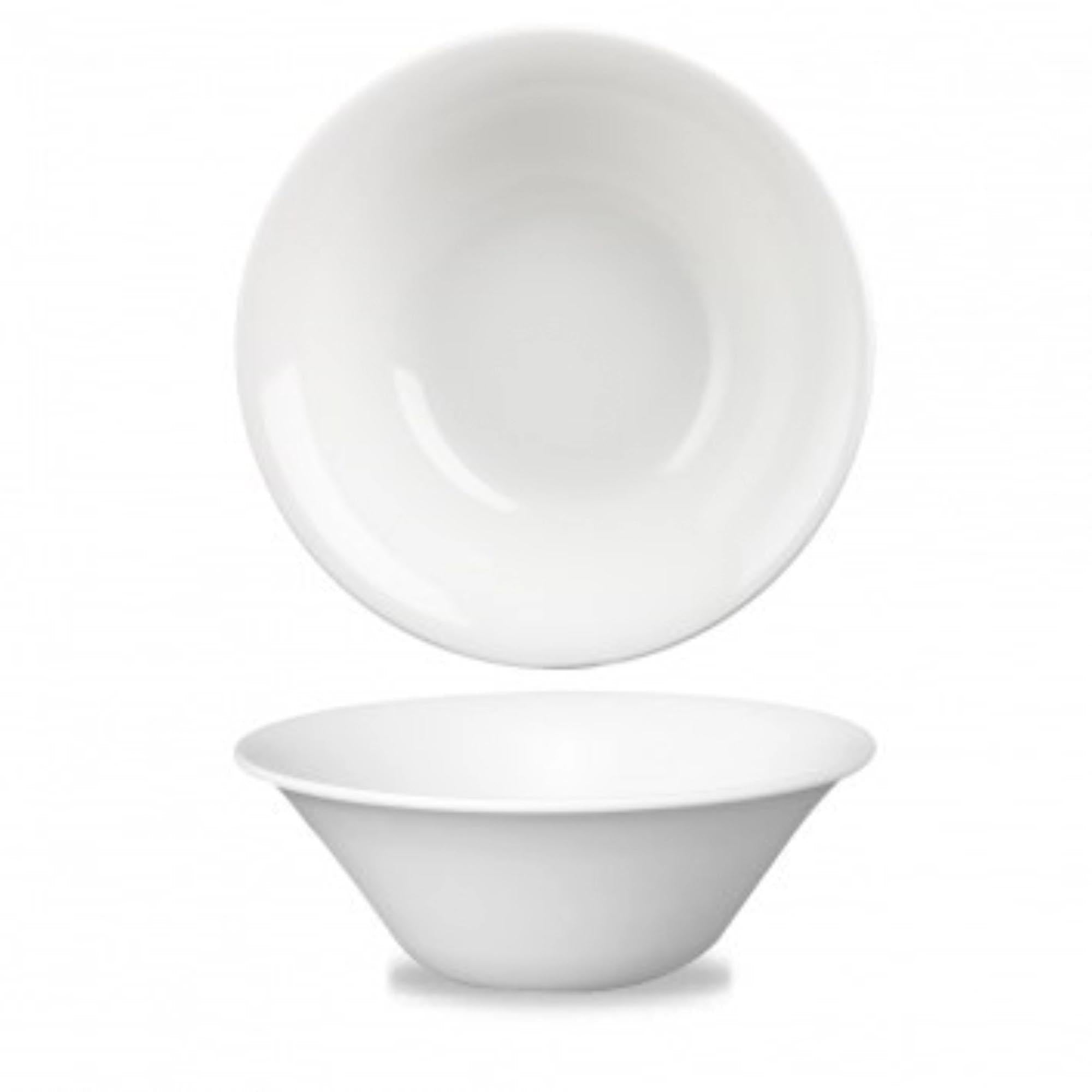 Elegante, robuste Porzellanschüssel (25,2 cm, 130,7 cl) von Churchill, ideal für Salate und Beilagen. Spülmaschinen- und mikrowellengeeignet.