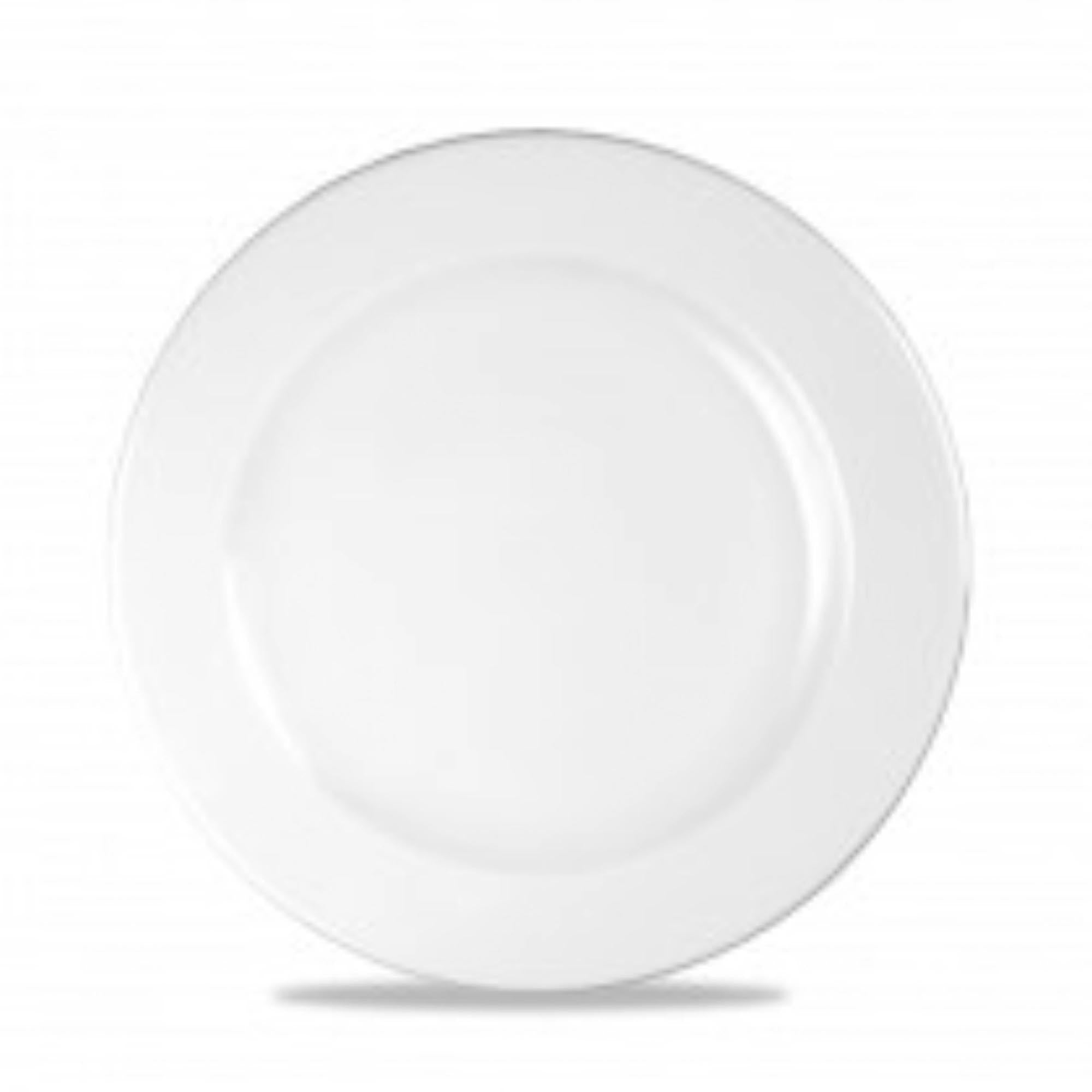 Elegante Porzellanteller von Churchill, 23.4cm, ideal für Vorspeisen & Desserts. Spülmaschinenfest & mikrowellengeeignet.
