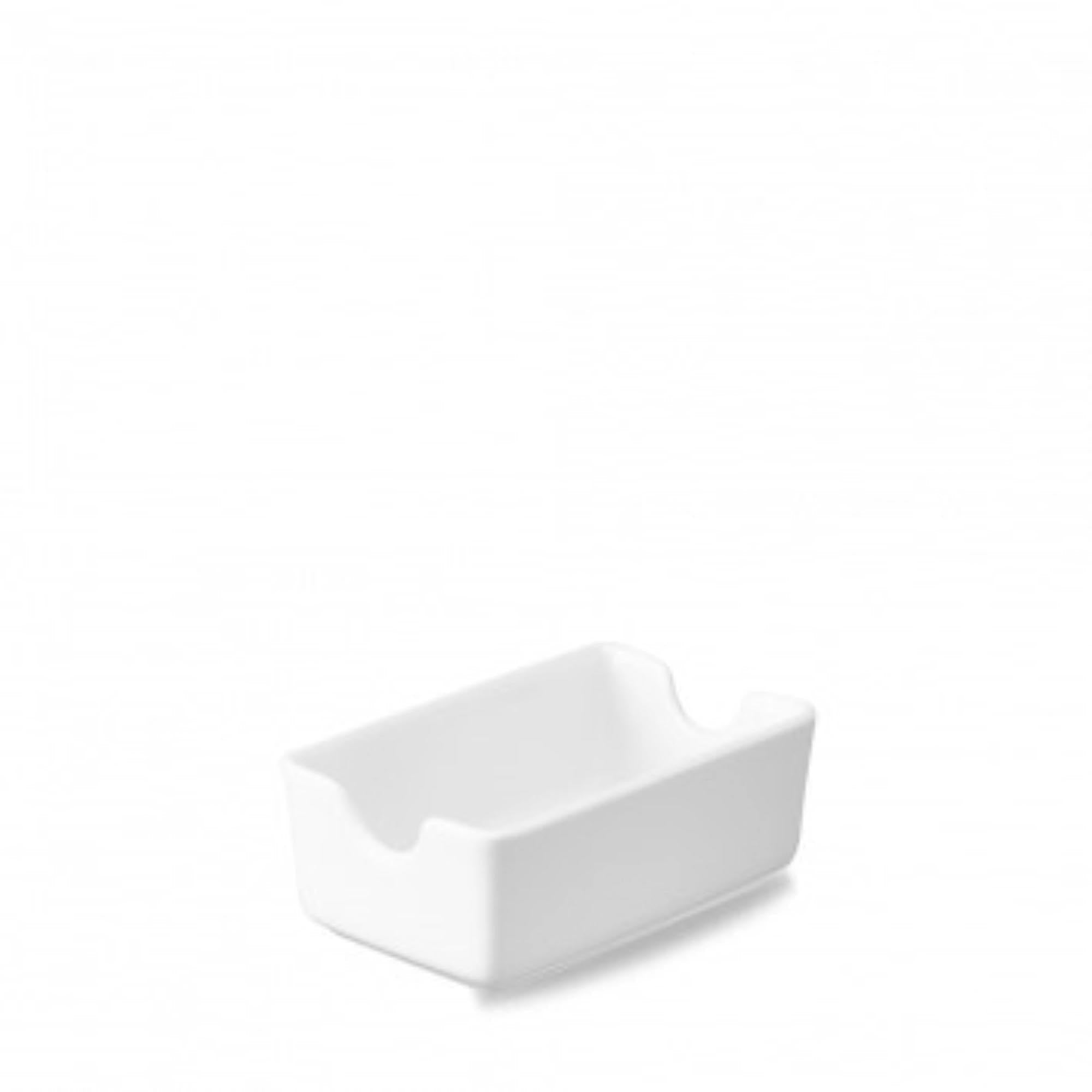 Eleganter Zuckertütenhalter aus Porzellan, 11,7x7,3 cm, von Churchill. Stilvoll, langlebig, spülmaschinenfest. Perfekt für jeden Tisch.