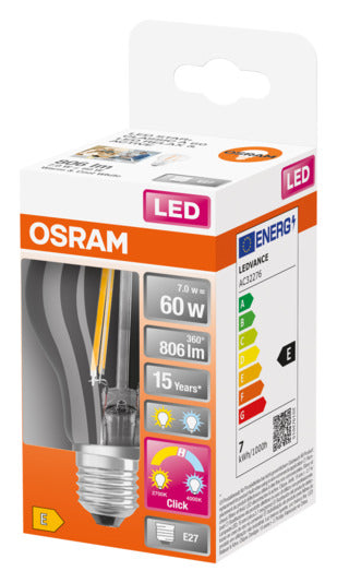 Entdecken Sie die OSRAM LED-Lampe Relax and Active Classic A E27 10.0W 1521lm in frosted Cool White – ideal für flexible Lichtstimmungen und energieeffiziente Beleuchtung.