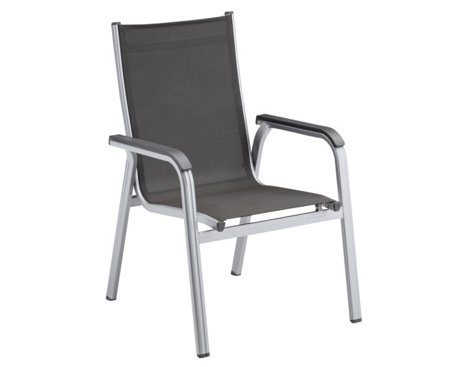 Sessel Basic Plus anth. silb. in  präsentiert im Onlineshop von KAQTU Design AG. Gartenstuhl mit Armlehnen ist von KETTLER
