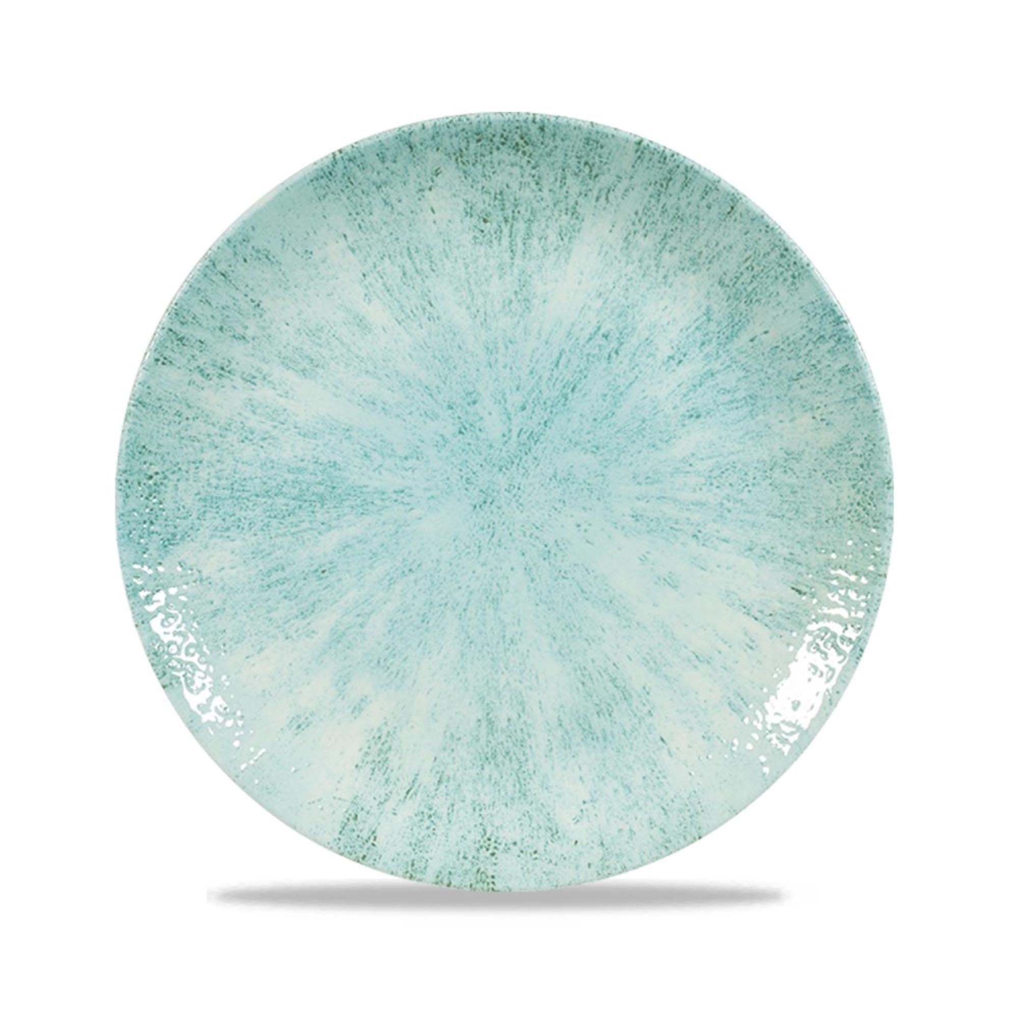 Entdecken Sie den S.P. Stone Aquamarine Coupe Teller (21.7 cm) von Churchill – ideal für Vorspeisen, langlebig, spülmaschinenfest und stilvoll.