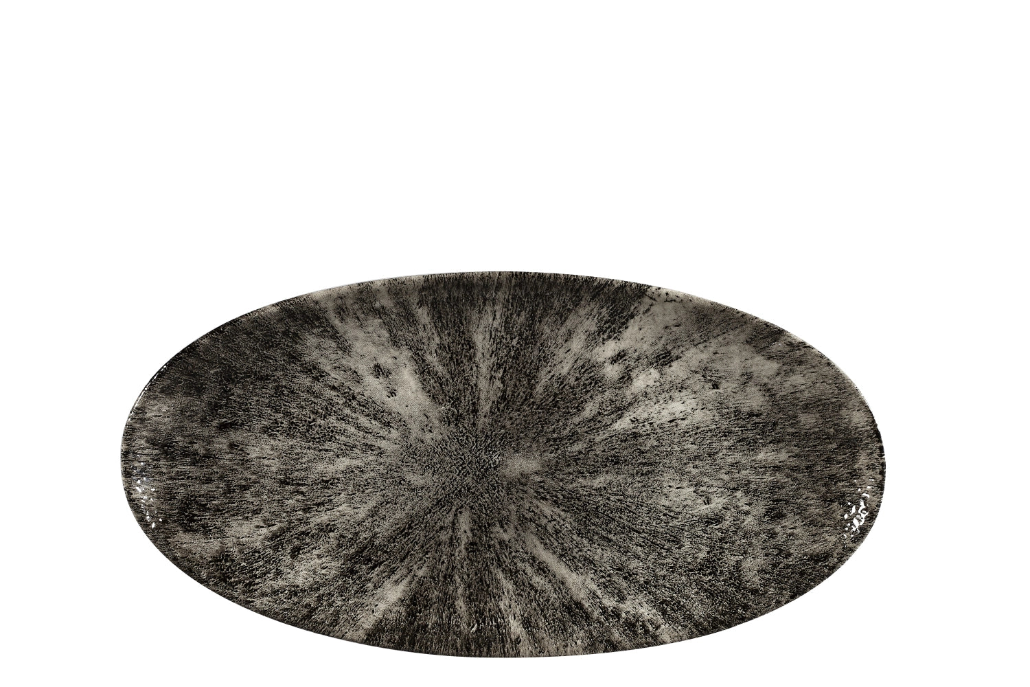 S.P. Stone Quartz Black Platte oval 34.7x17.3cm in Schwarz präsentiert im Onlineshop von KAQTU Design AG. Schale ist von Churchill