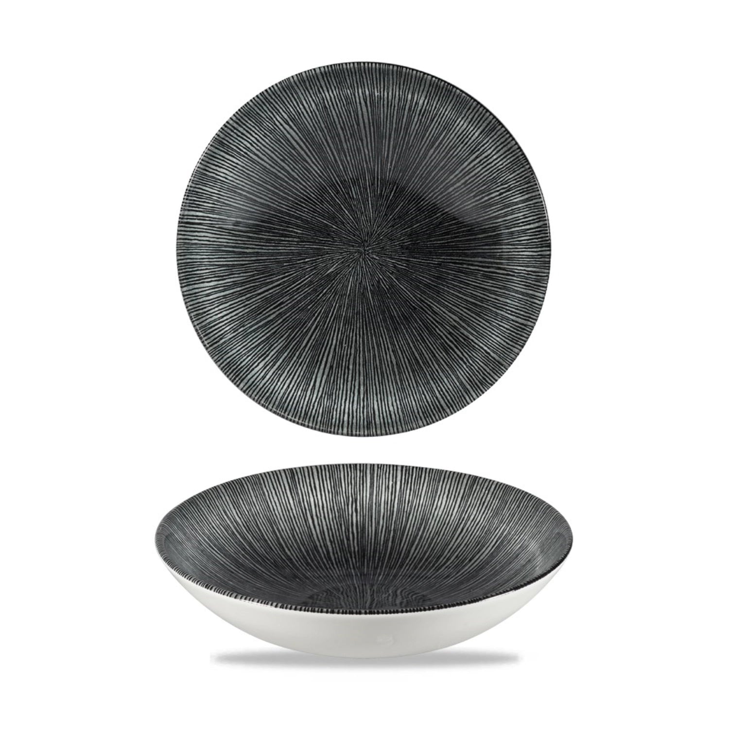 S.P. Agano Black Coupe plate deep 18.2cm