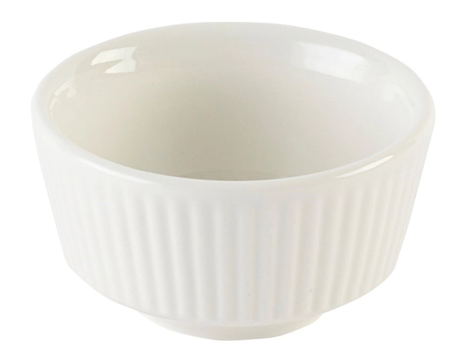 Elegante 6cl Porzellanschale von Churchill, ideal für Dips. Kratzfest, spülmaschinengeeignet, zeitloses Design. Perfekt für Gastronomie.