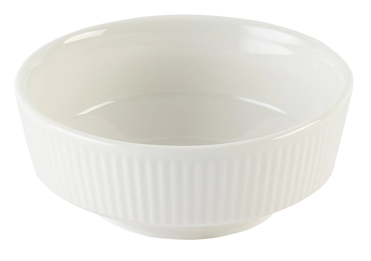 Elegante, robuste Porzellanschale 26cl von Churchill, ideal für Suppen, Salate, Desserts. Spülmaschinen- und mikrowellengeeignet.