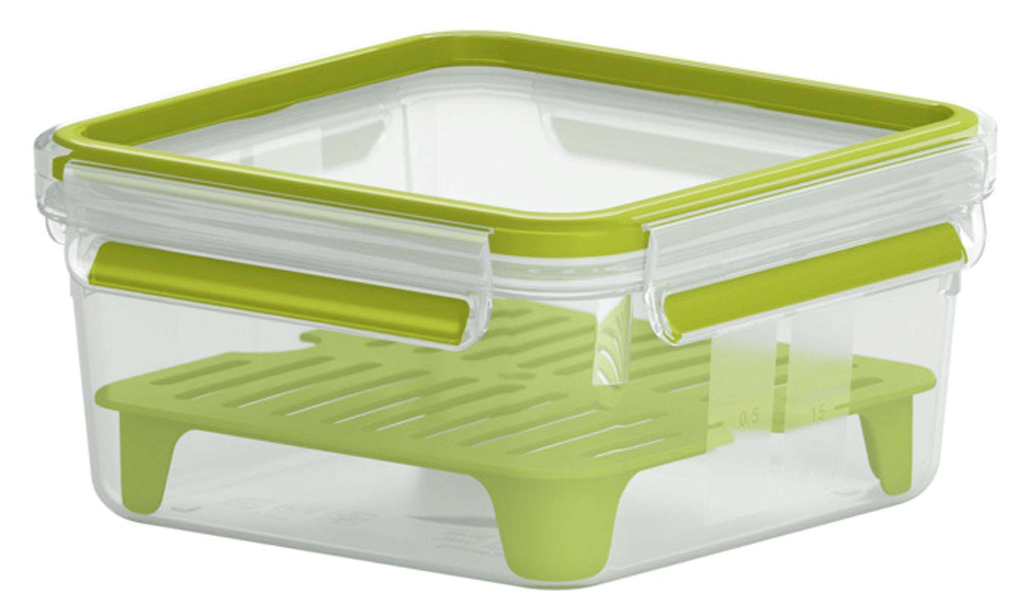 Entdecken Sie die EMSA Sandwichbox XL Clip Go 1.3 l – die ideale Aufbewahrung für frische Snacks, robust, BPA-frei und spülmaschinenfest.