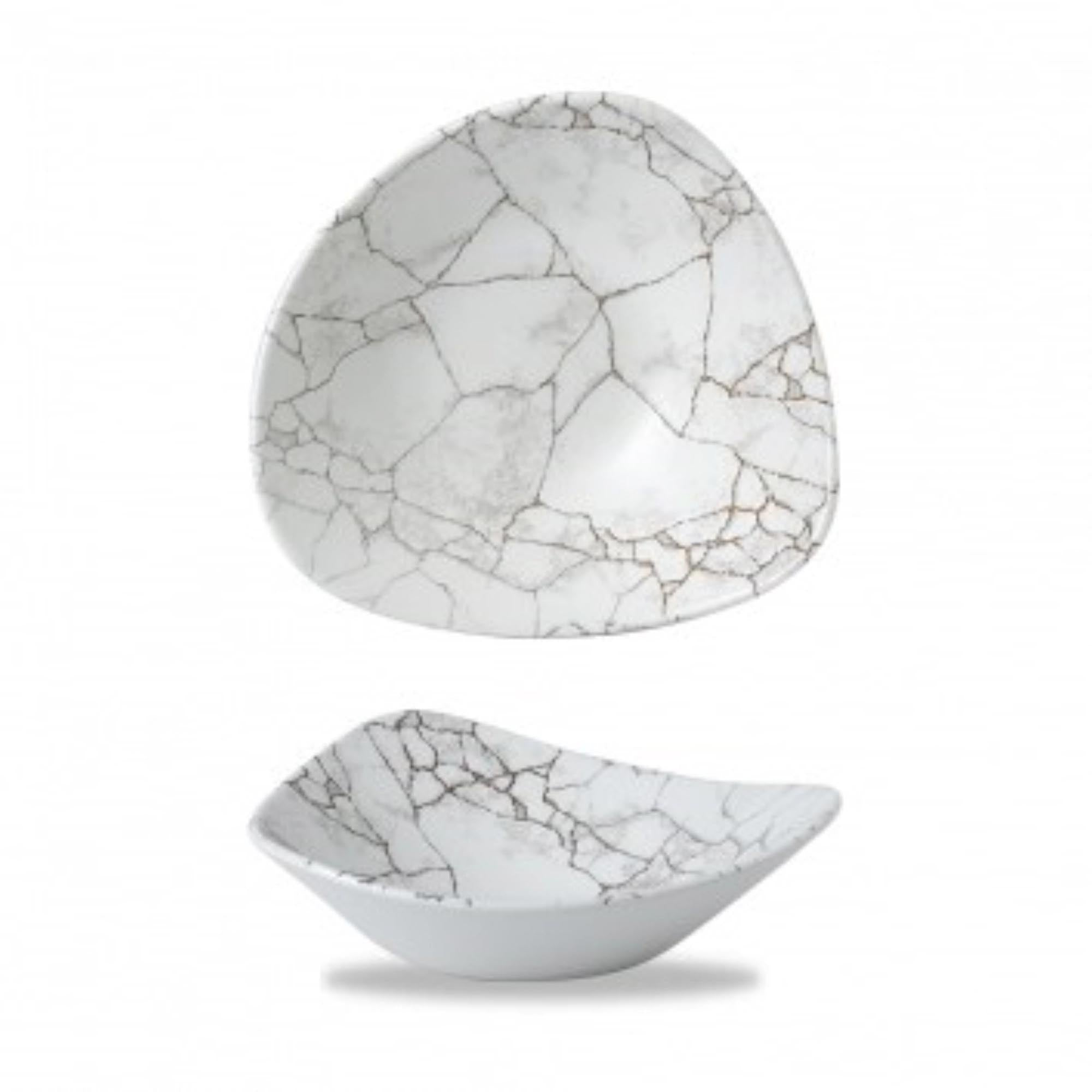 S.P. Kintsugi Agate Grey Triangel Schüssel 23.5cm