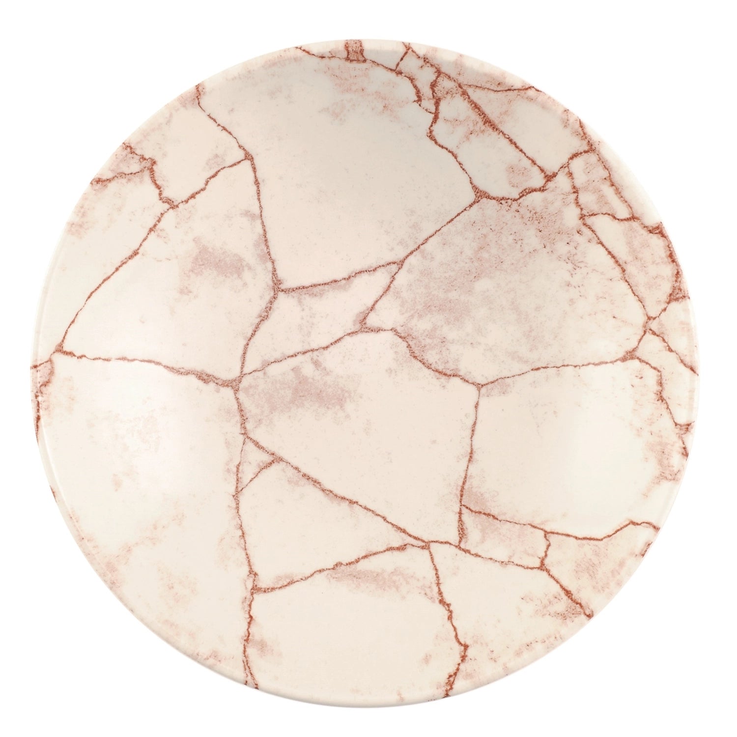 Entdecken Sie den S.P. Kintsugi Coral Coupe Teller tief 18.2cm von Churchill – stilvolles Porzellan, ideal für Suppen und Salate, spülmaschinenfest und einzigartig.