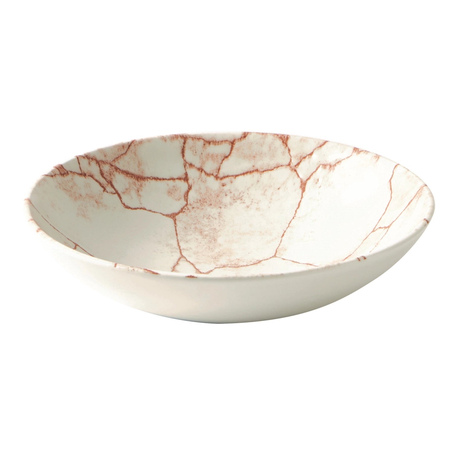 Erleben Sie den S.P. Kintsugi Coral Coupe Teller tief 18.2cm von Churchill – ein Kunstwerk aus robustem Porzellan, perfekt für kreative Gerichte und stilvolle Tischdekoration.