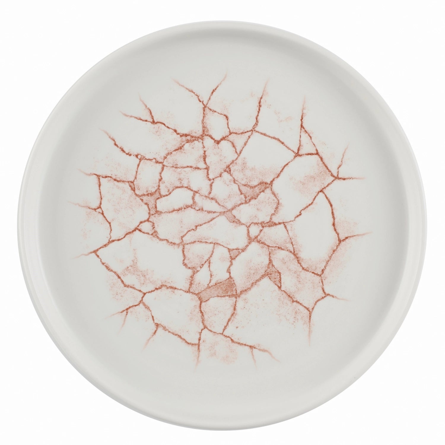 S.P. Kintsugi Coral Walled Plate 21cm, H2cm