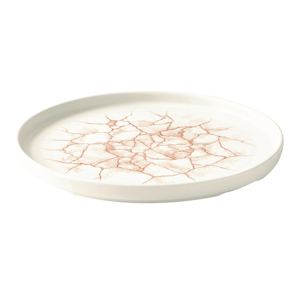 S.P. Kintsugi Coral Walled Teller 26cm, H2cm in Orange präsentiert im Onlineshop von KAQTU Design AG. Teller ist von Churchill