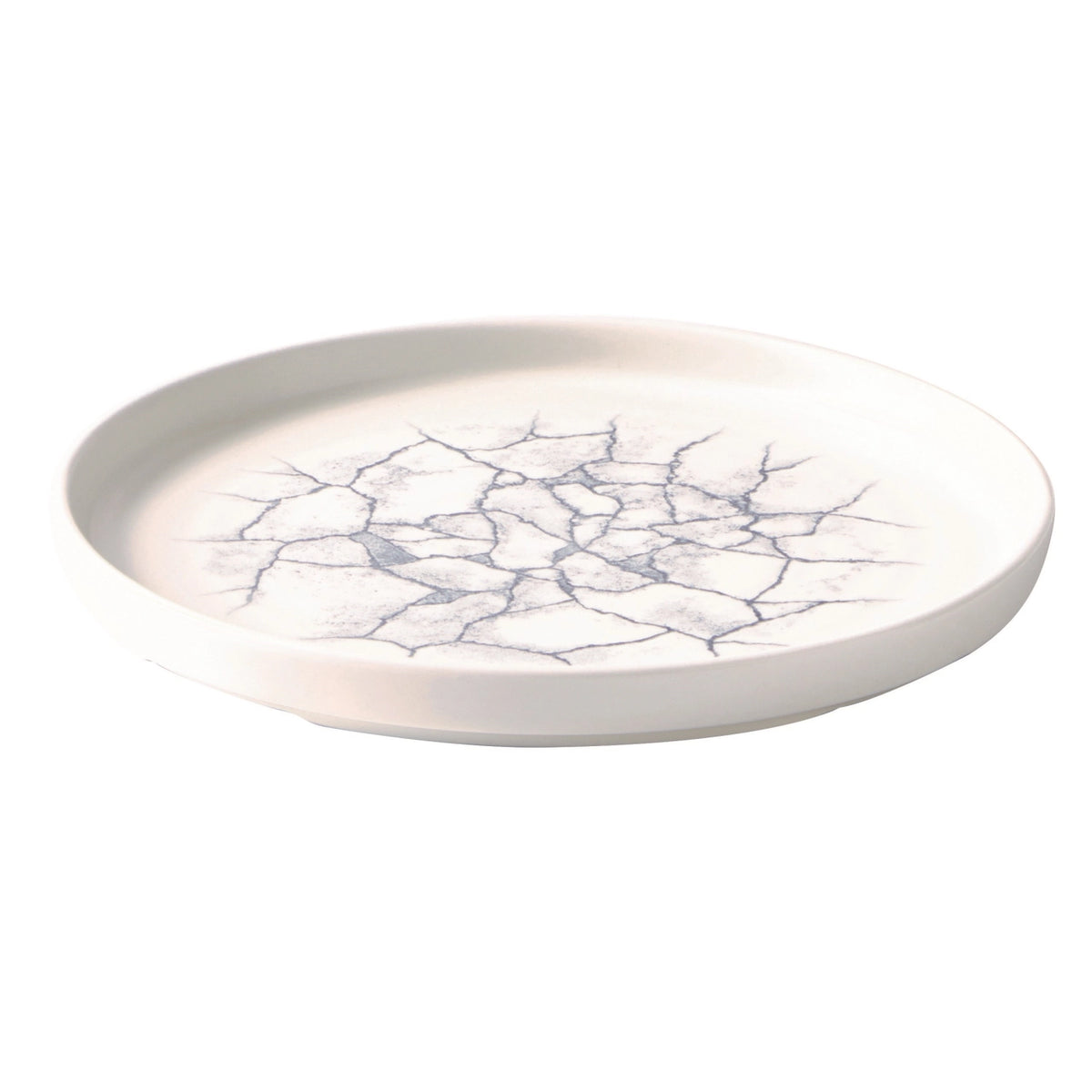S.P. Kintsugi Pearl Grey Walled Teller 21cm, H2cm in Grau präsentiert im Onlineshop von KAQTU Design AG. Teller ist von Churchill