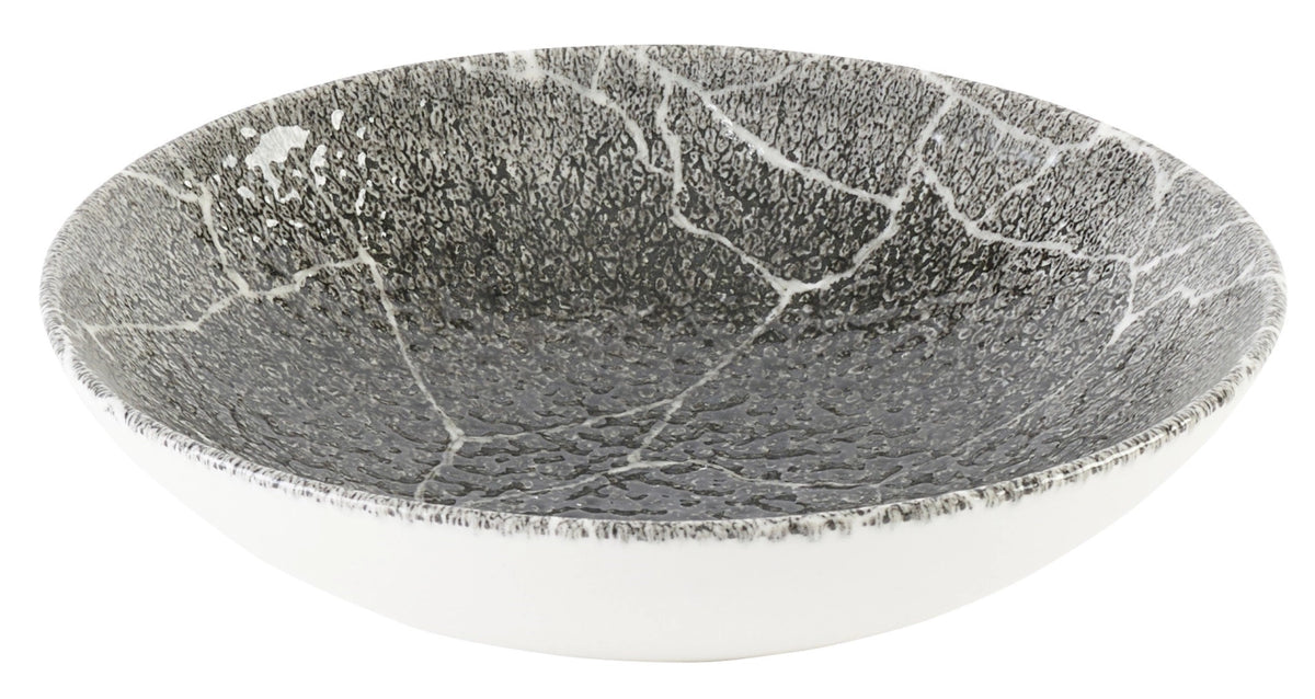 S.P. Kintsugi Reverse Quartz Black Teller Tief Coupe 18.2cm in Schwarz präsentiert im Onlineshop von KAQTU Design AG. Teller ist von Churchill