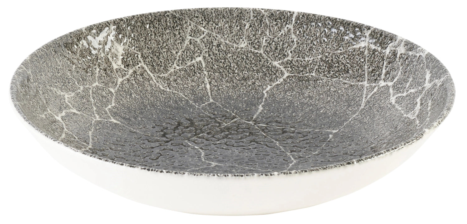 Erleben Sie den S.P. Kintsugi Reverse Quartz Black Teller: Hochwertiges Porzellan, stilvolle Kintsugi-Optik, ideal für jede Gelegenheit und pflegeleicht.