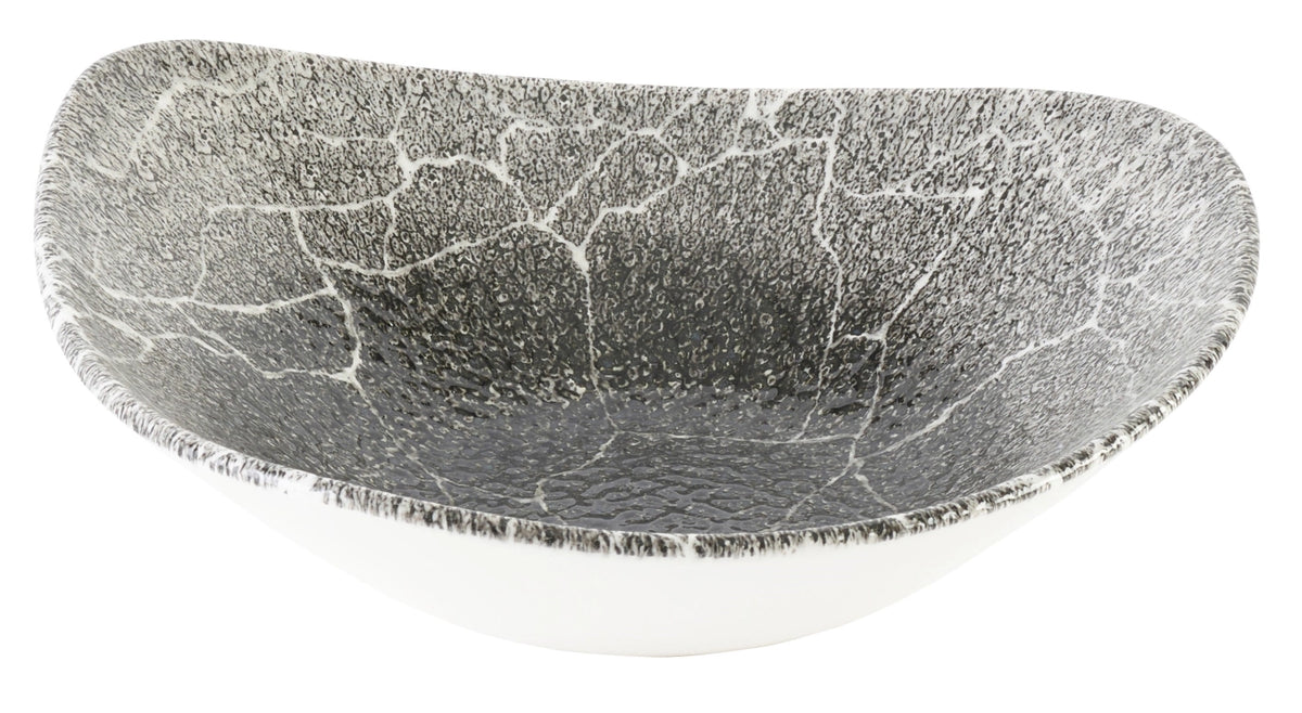 S.P. Kintsugi Reverse Quartz Black Triangel Schüssel 25.3cm in Schwarz präsentiert im Onlineshop von KAQTU Design AG. Schüssel ist von Churchill