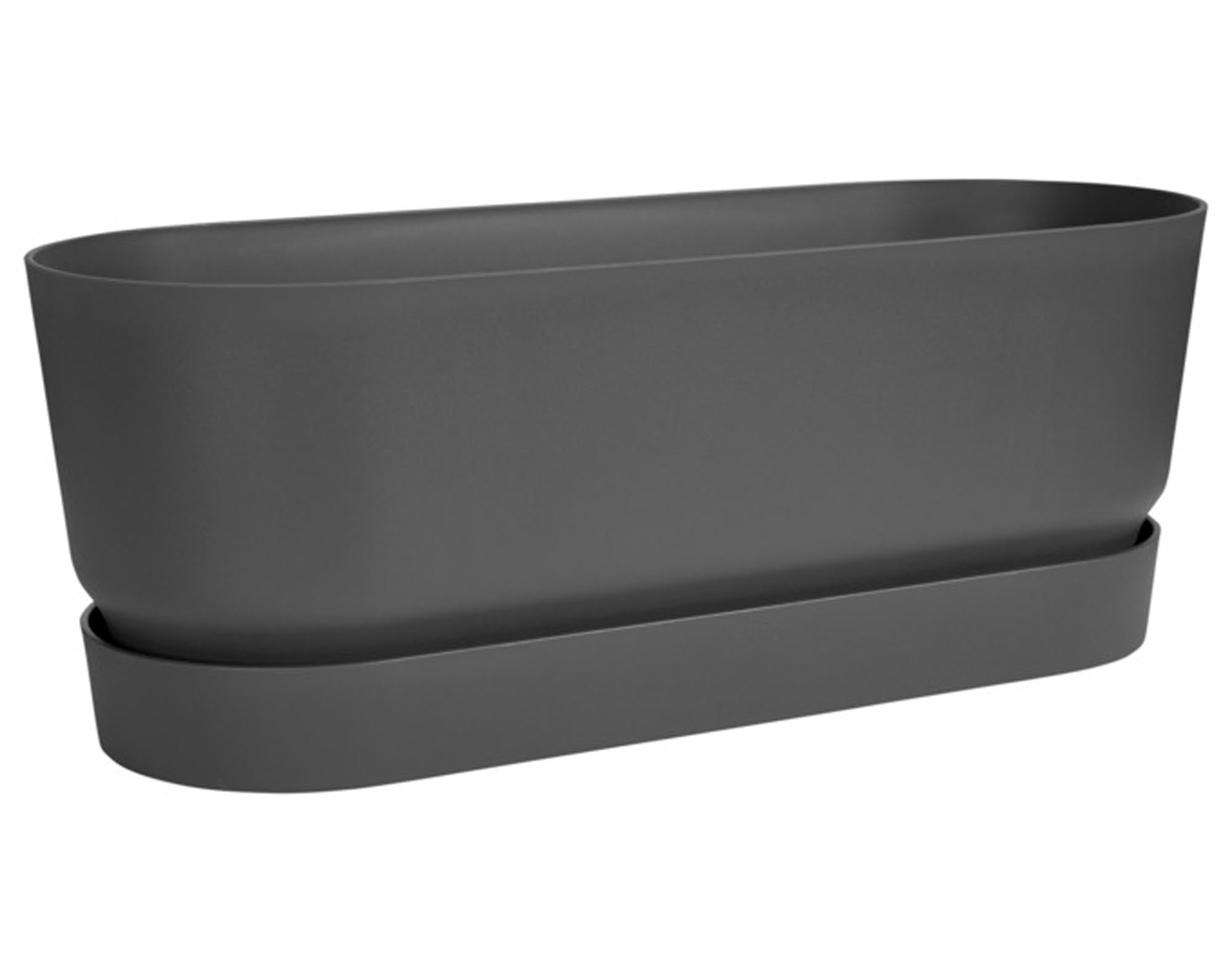 ELHO Pflanzengefäss Greenville lang living black 50x20x18 cm in  präsentiert im Onlineshop von KAQTU Design AG. Pflanzentopf Outdoor ist von ELHO