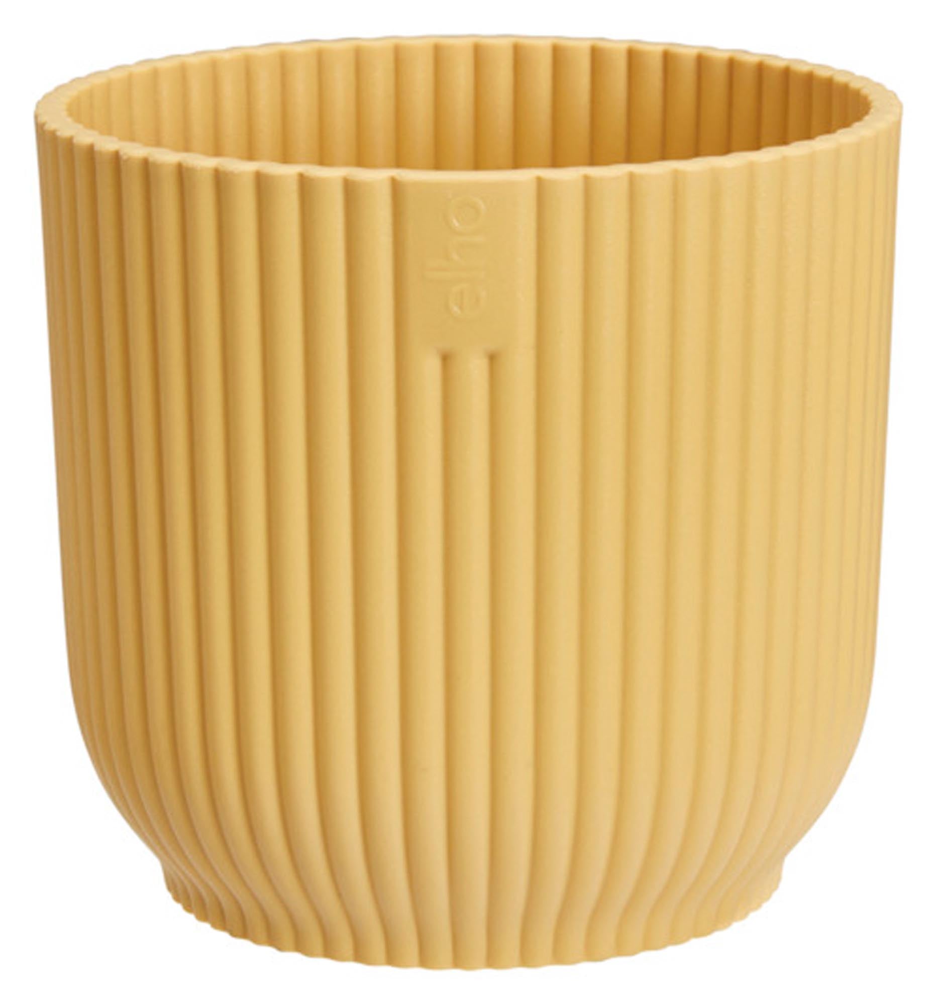 ELHO Pflanzengefäss Vibes fold rund buttergelb ø 7 cm in  präsentiert im Onlineshop von KAQTU Design AG. Pflanzentopf Outdoor ist von ELHO