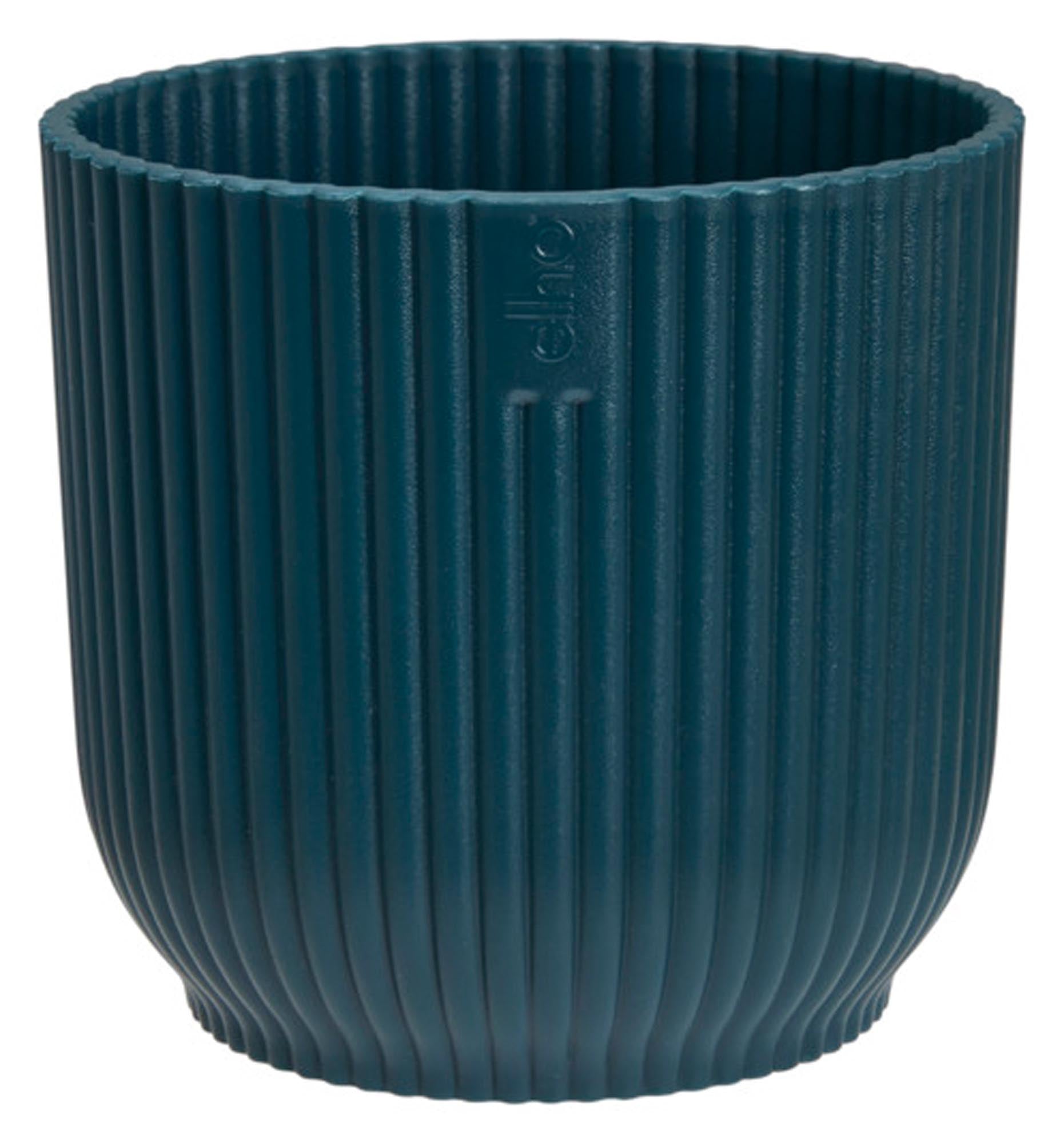 ELHO Pflanzengefäss Vibes fold rund deep blue ø 11 cm in  präsentiert im Onlineshop von KAQTU Design AG. Pflanzentopf Outdoor ist von ELHO