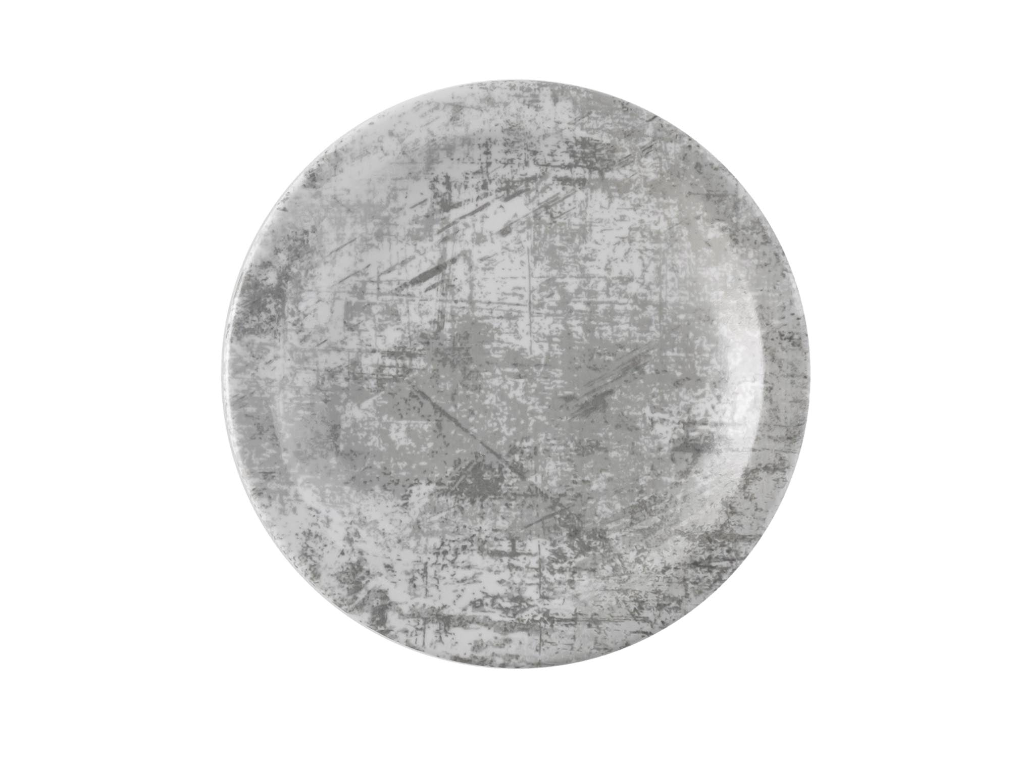 Stilvoller, flacher Keramikteller (17,8 cm) in elegantem Grau. Ideal für Vorspeisen, spülmaschinenfest, mikrowellengeeignet.