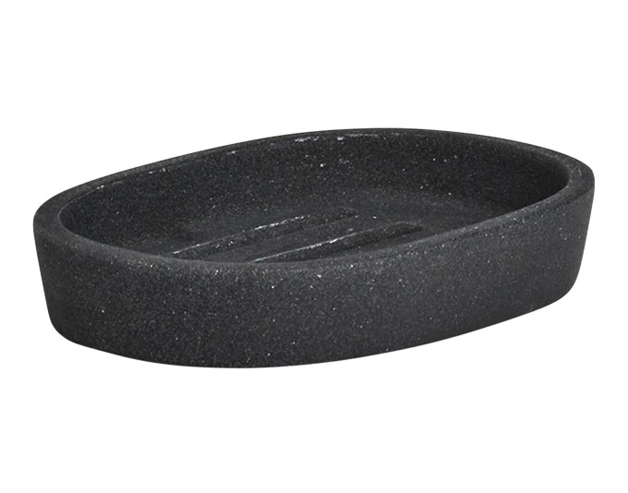 Elegante ZELLER Seifenschale Dark Stone aus Polyresin (11.7x8.3 cm) für stilvolles Badezimmer-Design. Langlebig, wasserabweisend und pflegeleicht.