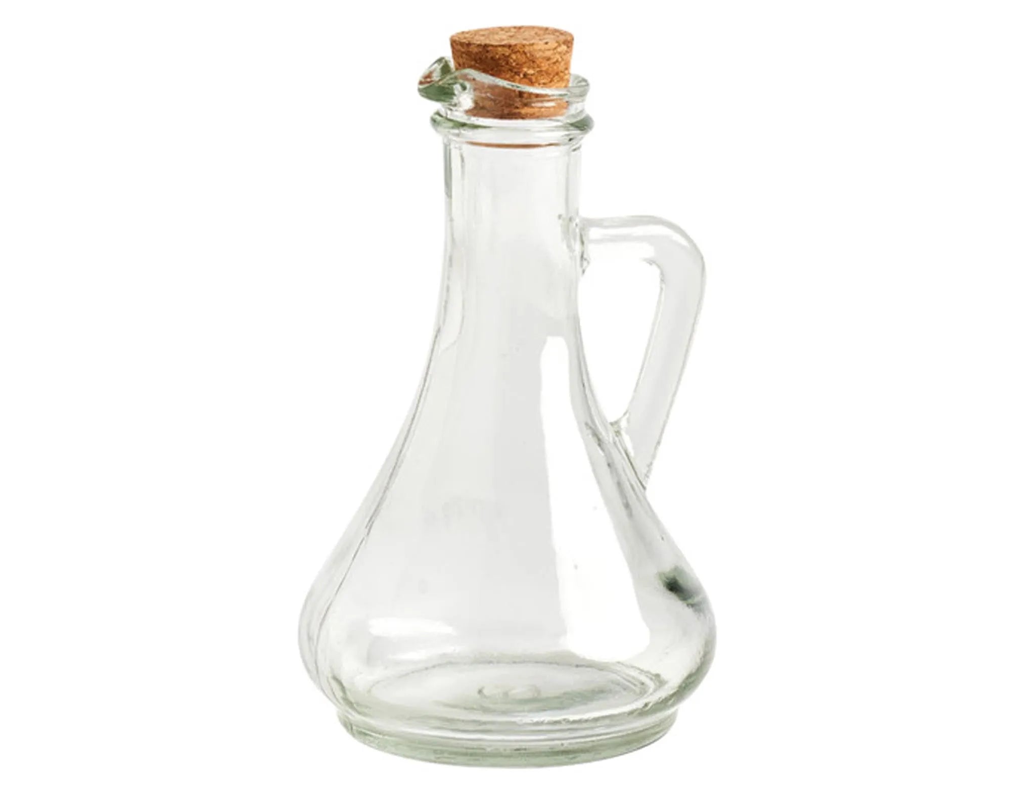 Elegante 300 ml Glasflasche mit Korkverschluss von ZELLER PRESENT, ideal für Öle und Essige, stilvoll und umweltfreundlich.