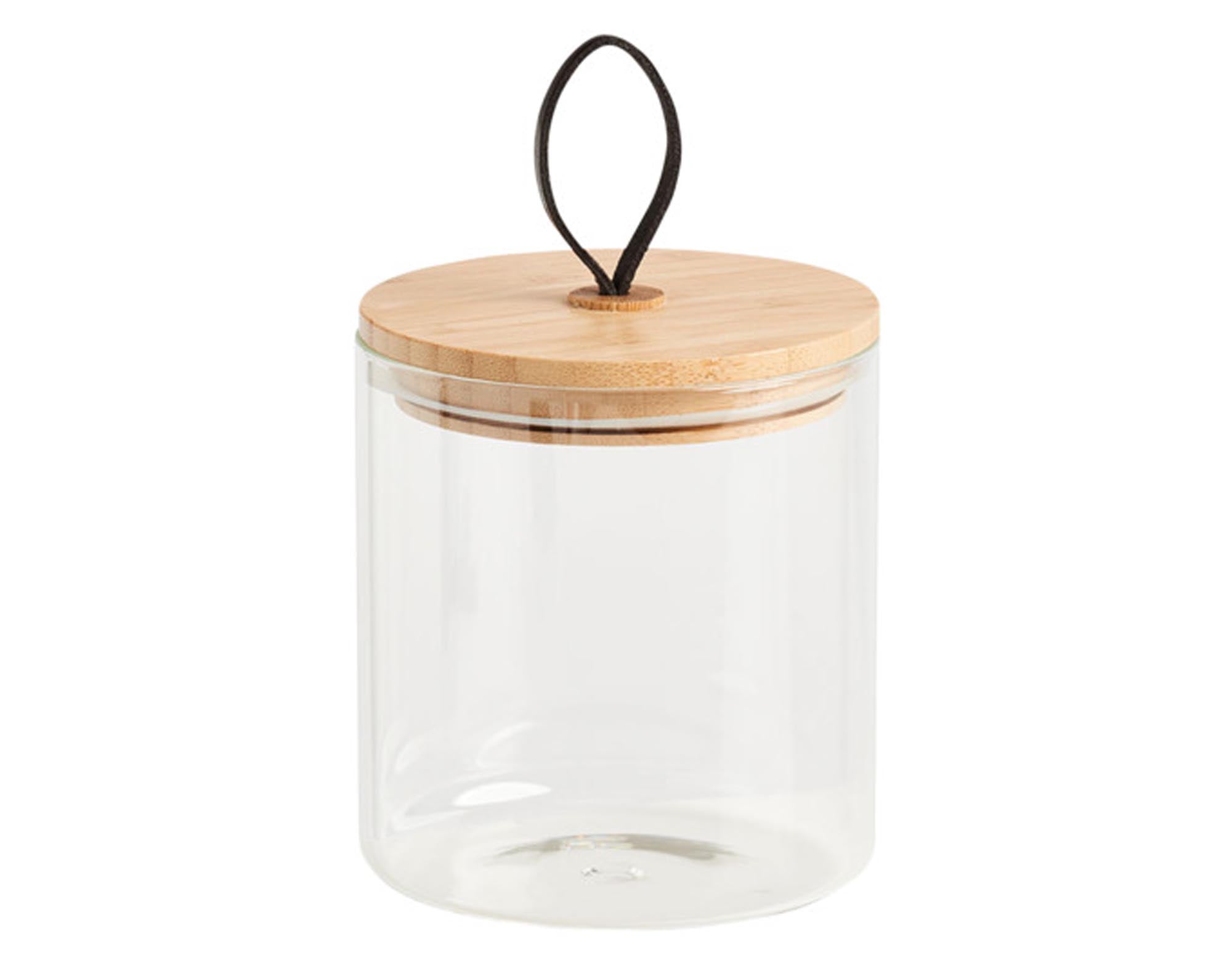 Entdecken Sie das ZELLER Vorratsglas mit Bambusdeckel und Henkel (0,88 l) – ideal für die stilvolle Aufbewahrung von Lebensmitteln und Utensilien.