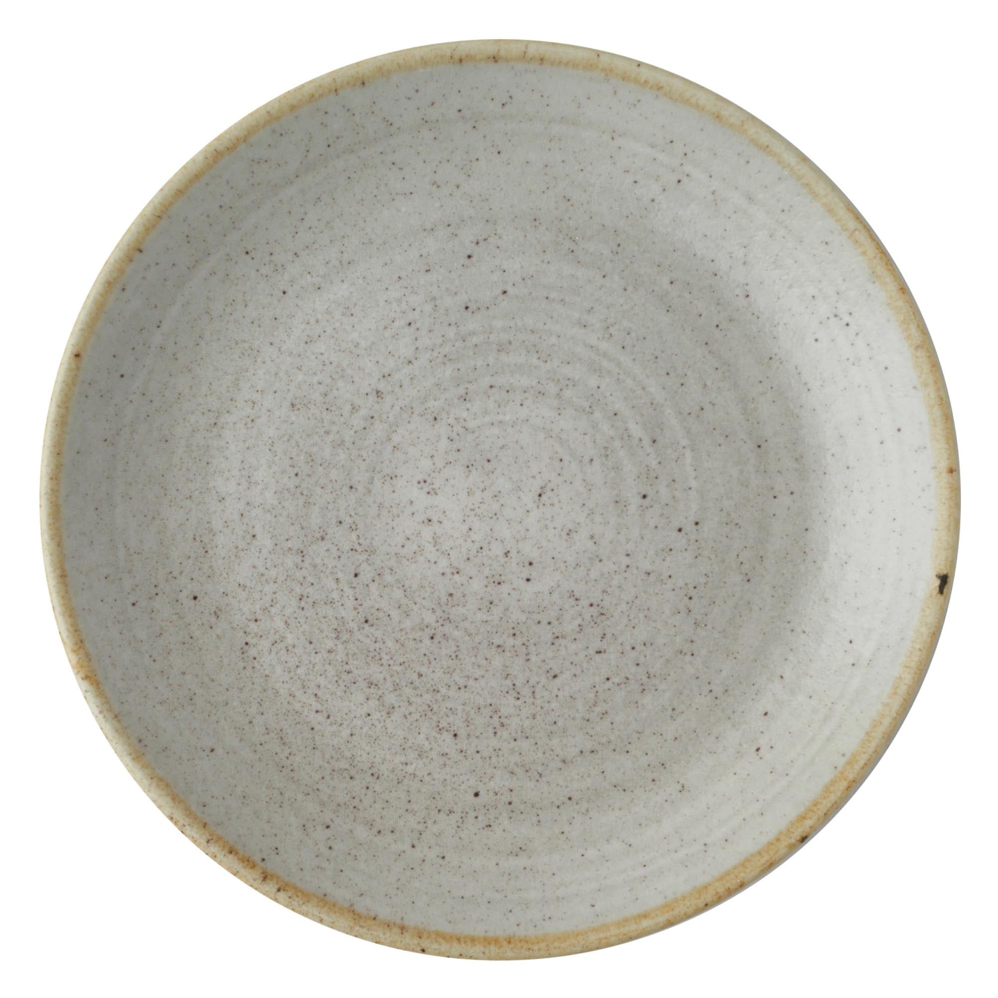 Entdecken Sie den Stonecast Raw Grey Triangel Teller tief von Churchill. Ideal für Suppen und kreative Vorspeisen, spülmaschinenfest und elegant.