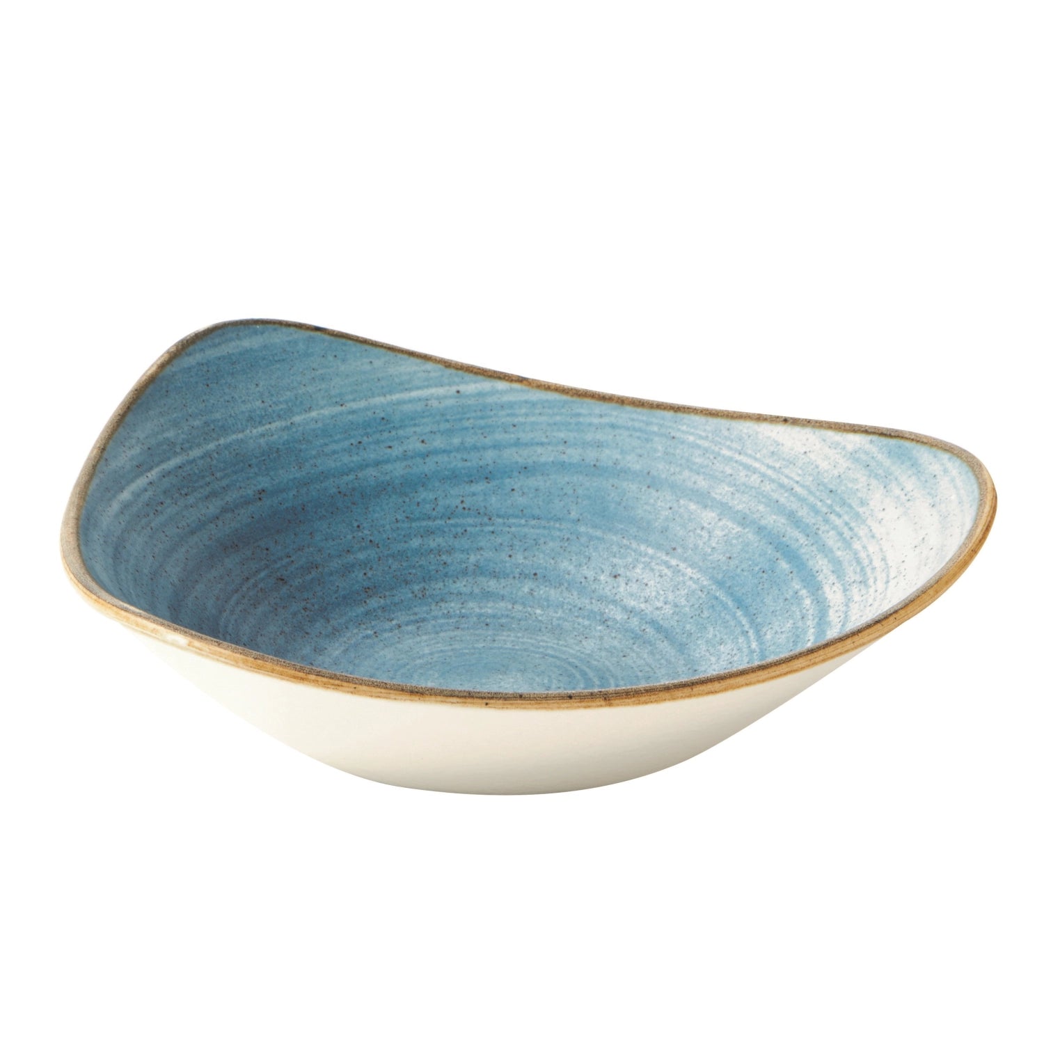 Eleganter, tiefblauer Triangelteller aus der Stonecast-Kollektion, 18.5 cm, perfekt für kreative Anrichtearten und besondere Anlässe.