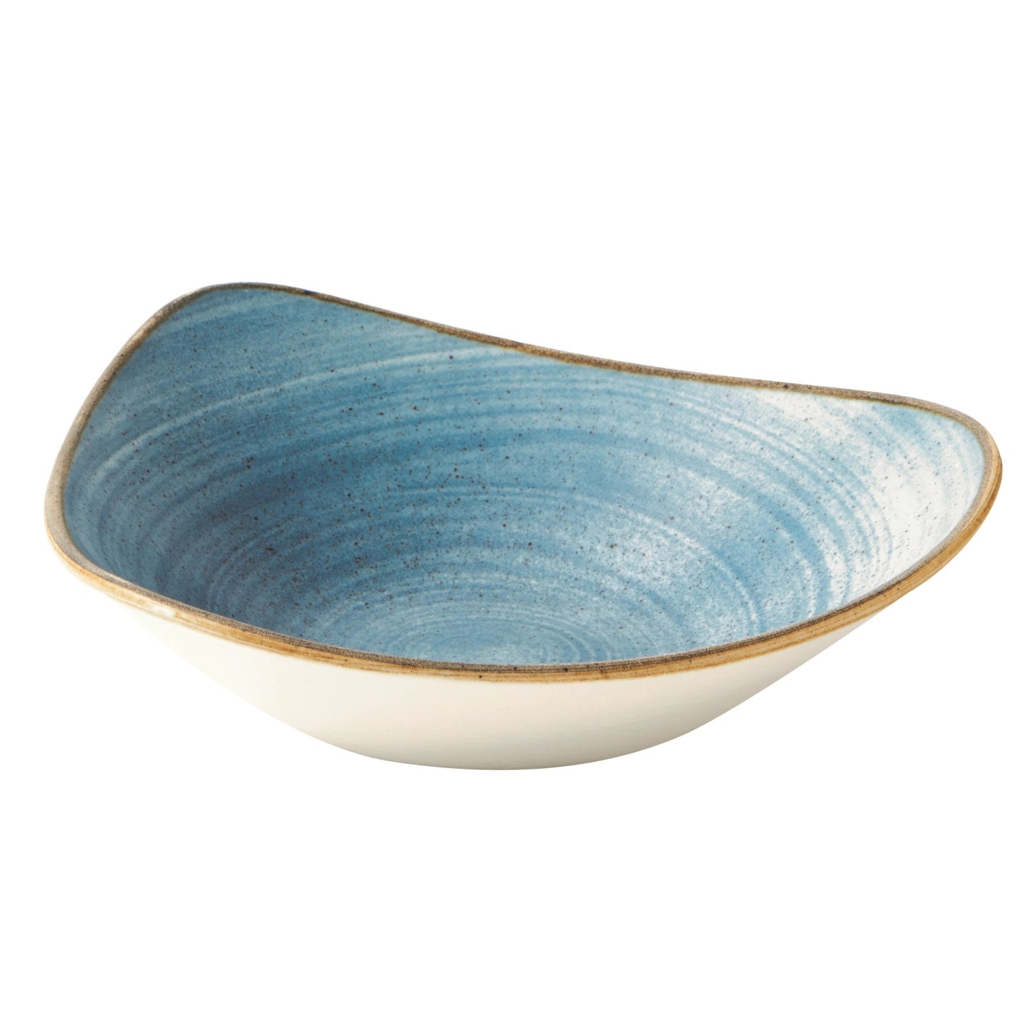 Erleben Sie den Stonecast Raw Blue Triangel Teller tief 23,5 cm von Churchill. Perfekt für kreative Gerichte und stilvolle Tischarrangements.
